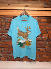 Load image into Gallery viewer, Vintage 80s Blue Deer T-Shirt (L)