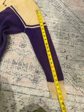 Load image into Gallery viewer, True Vintage Distressed B Letterman Cardigan Sweater (S/M)