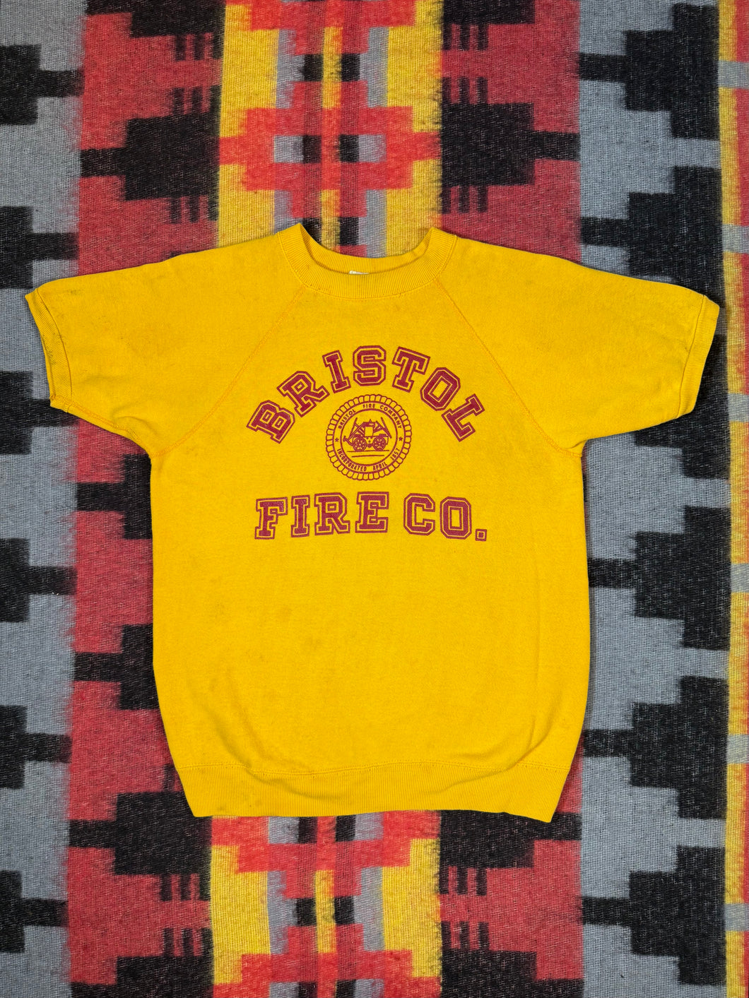 True Vintage Bristol Fire Co Champion Short Sleeve Sweatshirt (19x24.5)