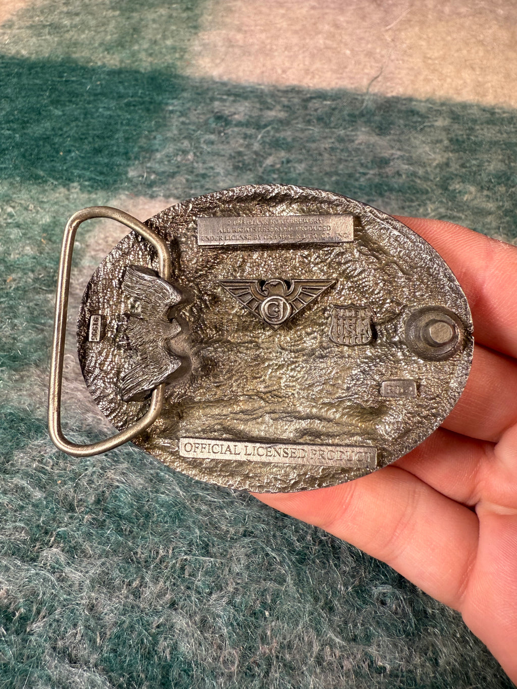 Vintage Red Dog Beer Racing Belt Buckle