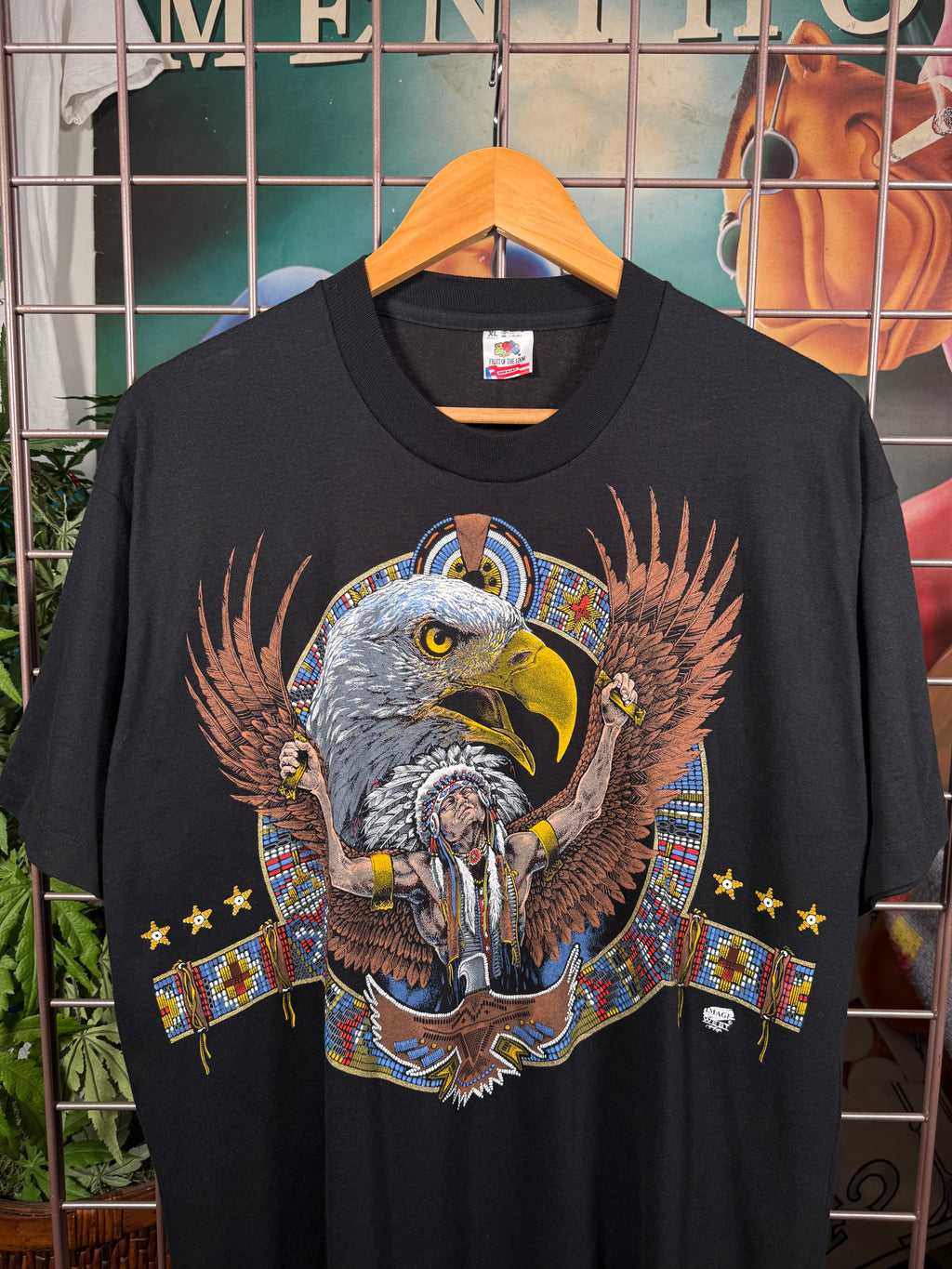 Vintage 1994 Native American And Eagle Tee (XL)