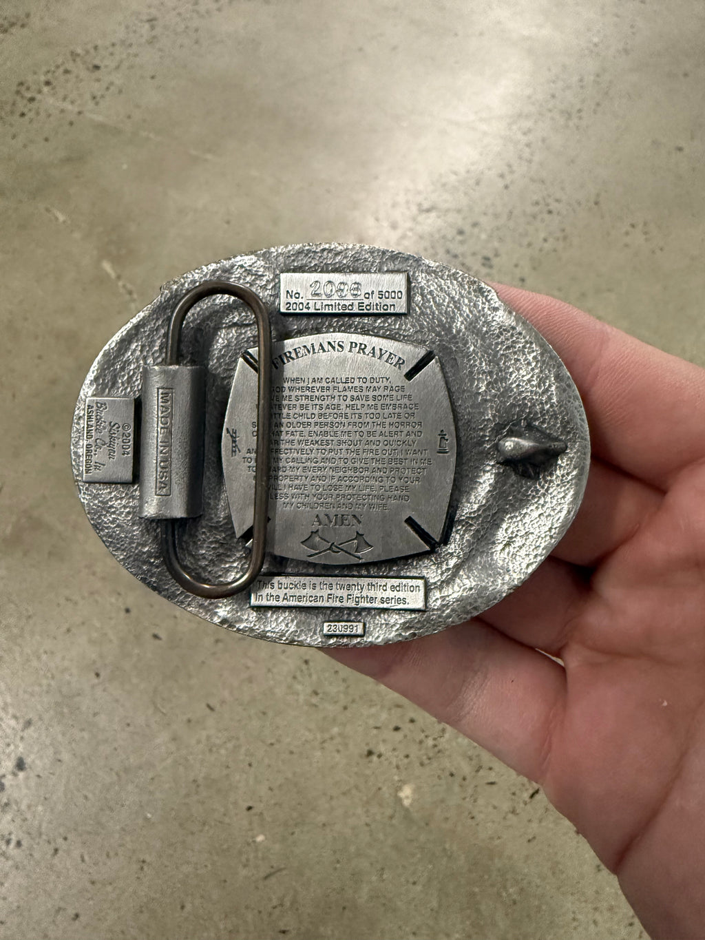 Vintage 2004 Firefighter Fighting Fires With Pride Belt Buckle