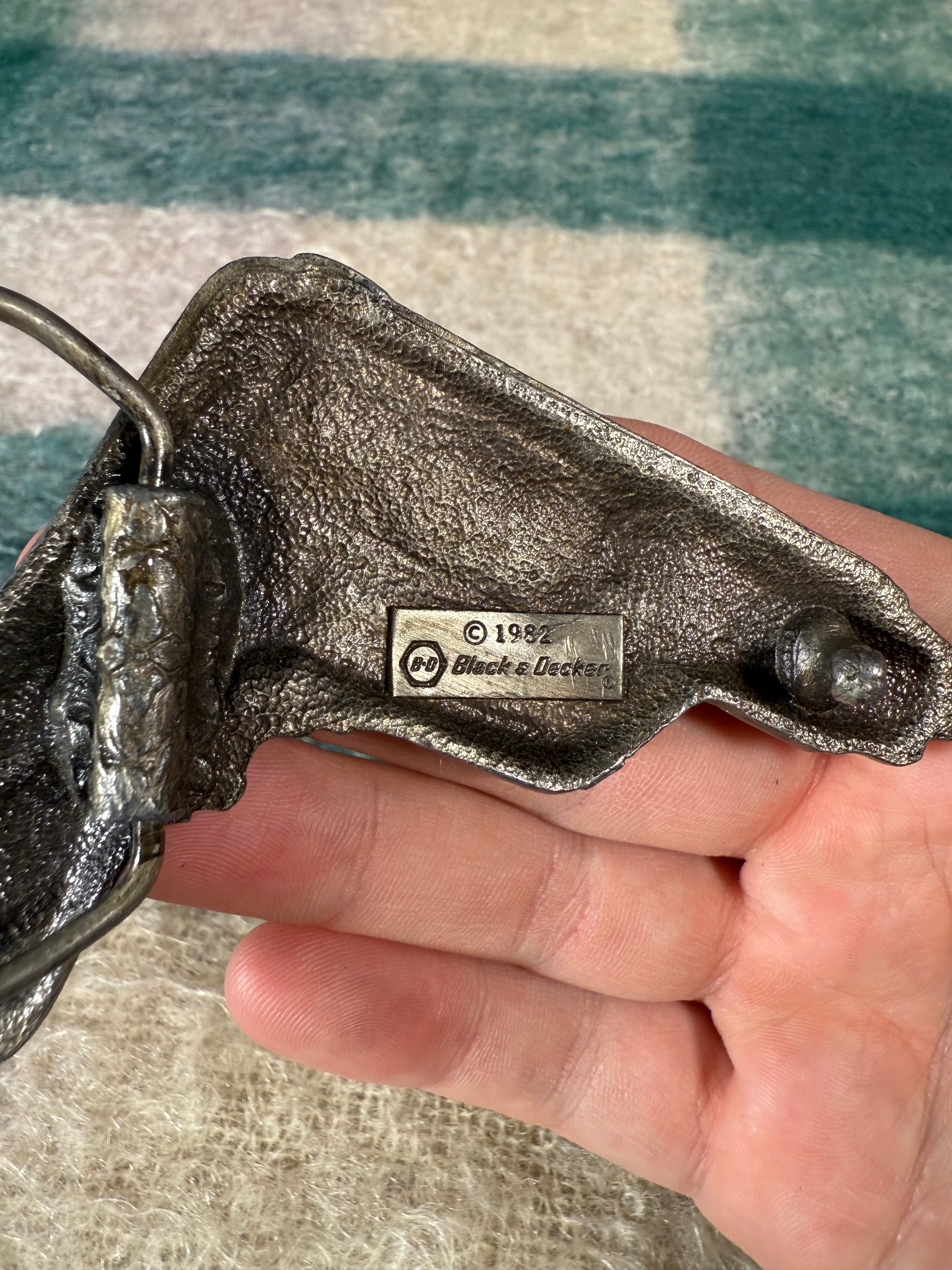Vintage 1982 Black & Decker Drill Belt Buckle
