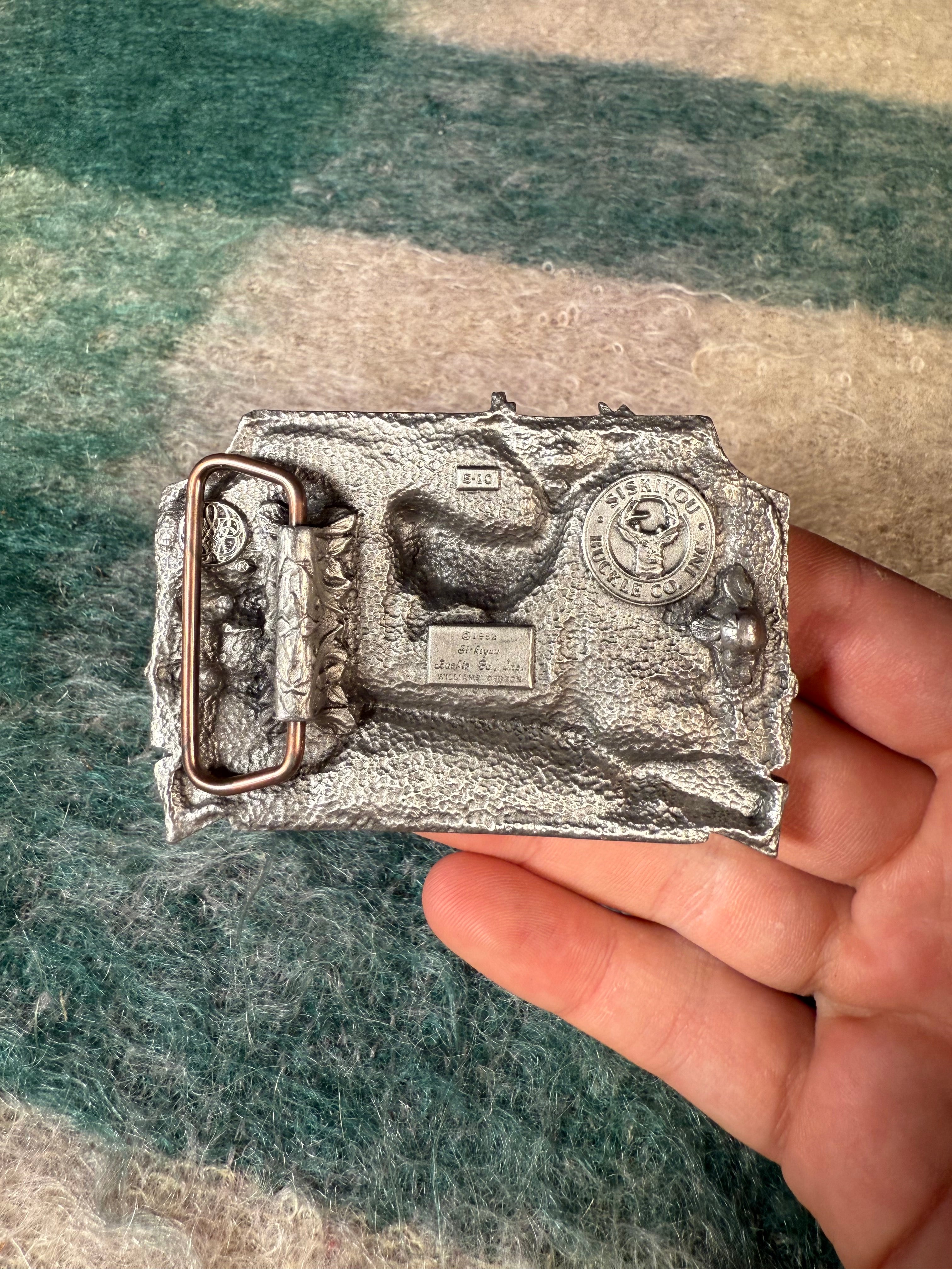 Vintage Buck Hunting Belt Buckle