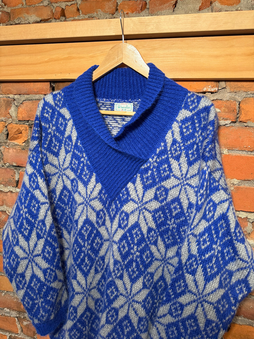 Vintage Benetton Pullover Snowflake Sweater (WL)