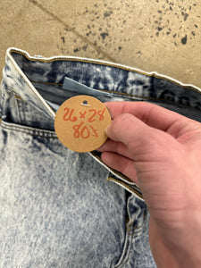 Vintage 80s Acidwash Jeans (26x28)