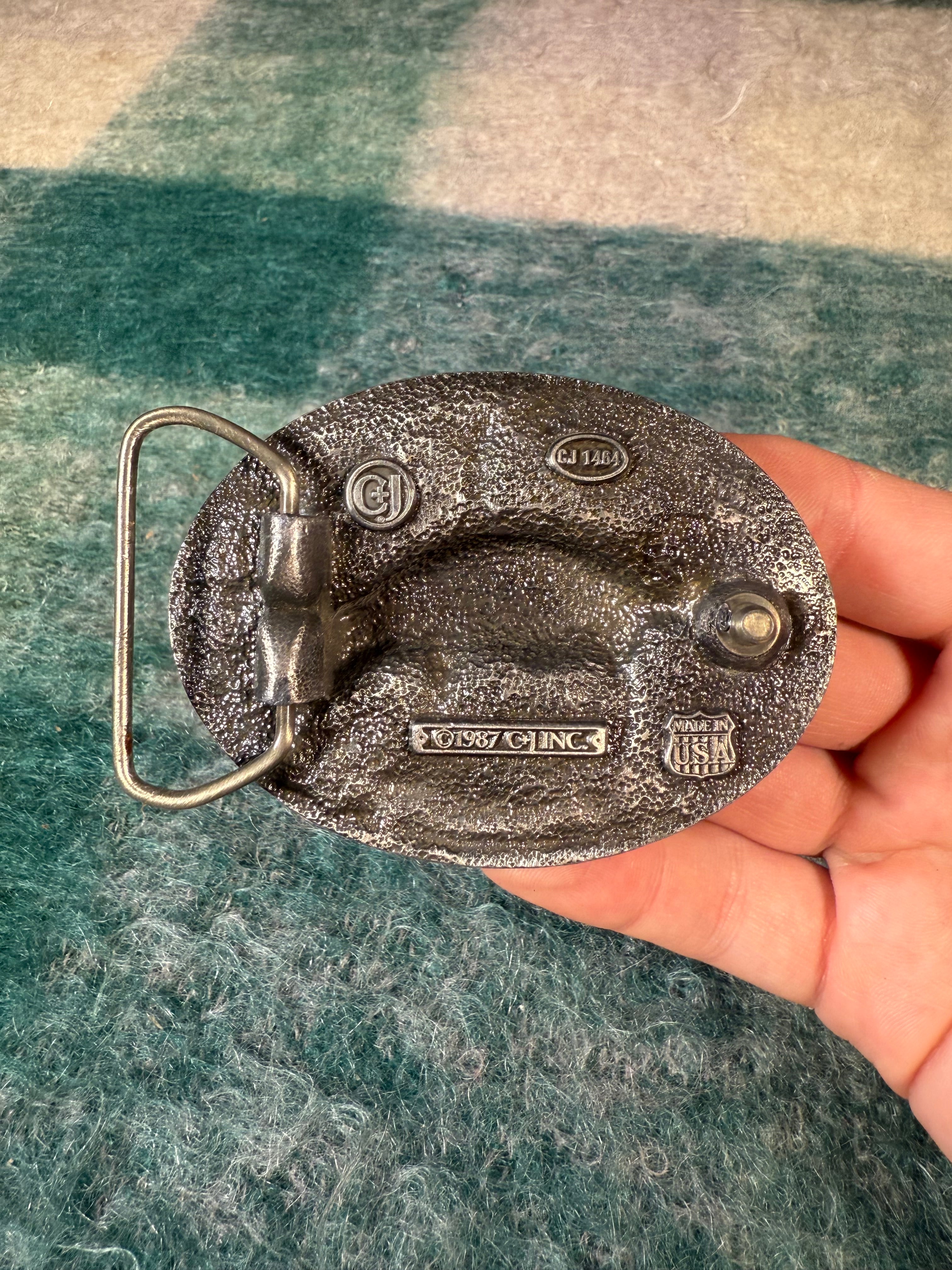 Vintage Pig on the Farm Belt Buckle