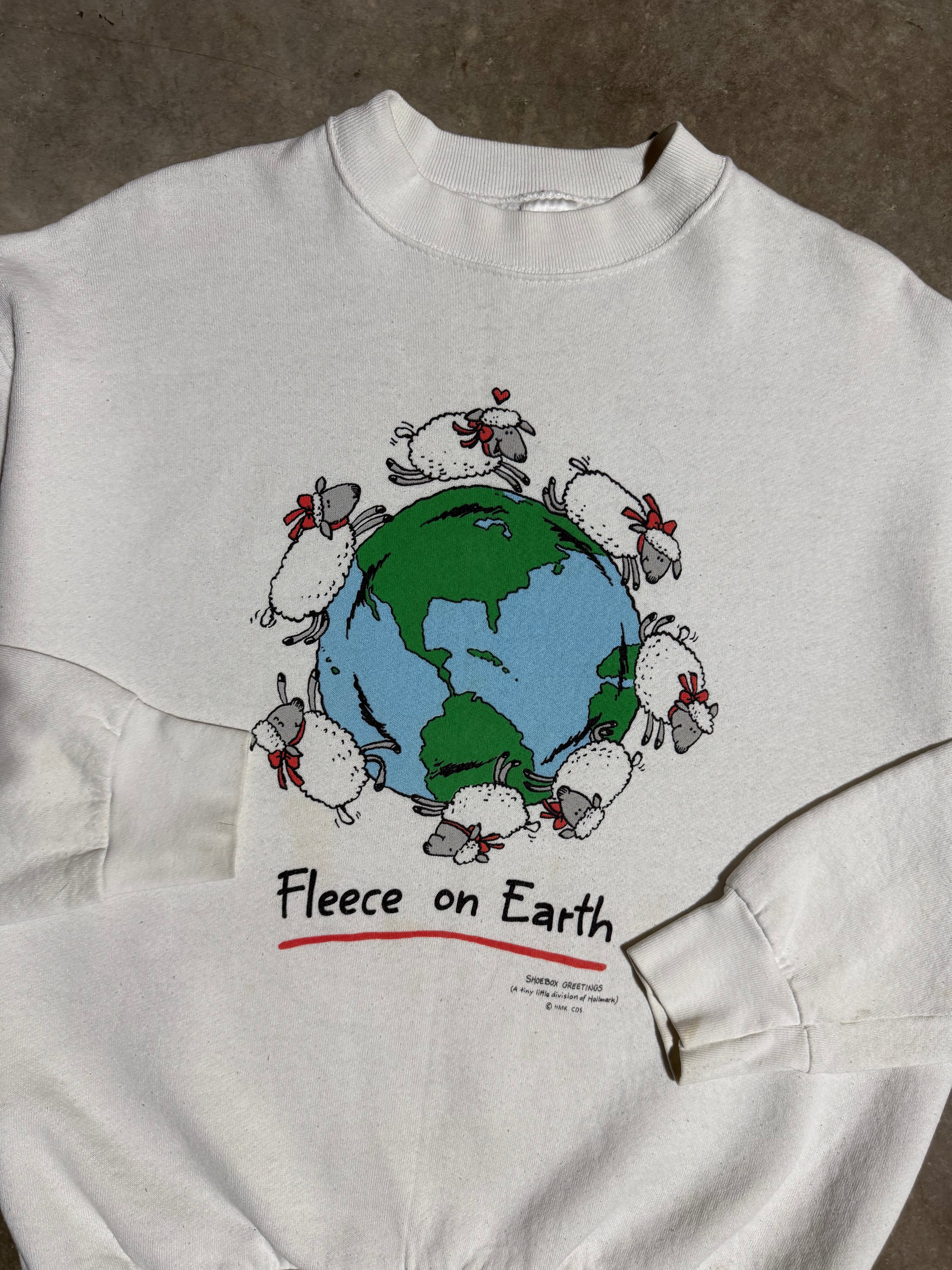 Vintage 90s Fleece On Earth Crewneck (L)