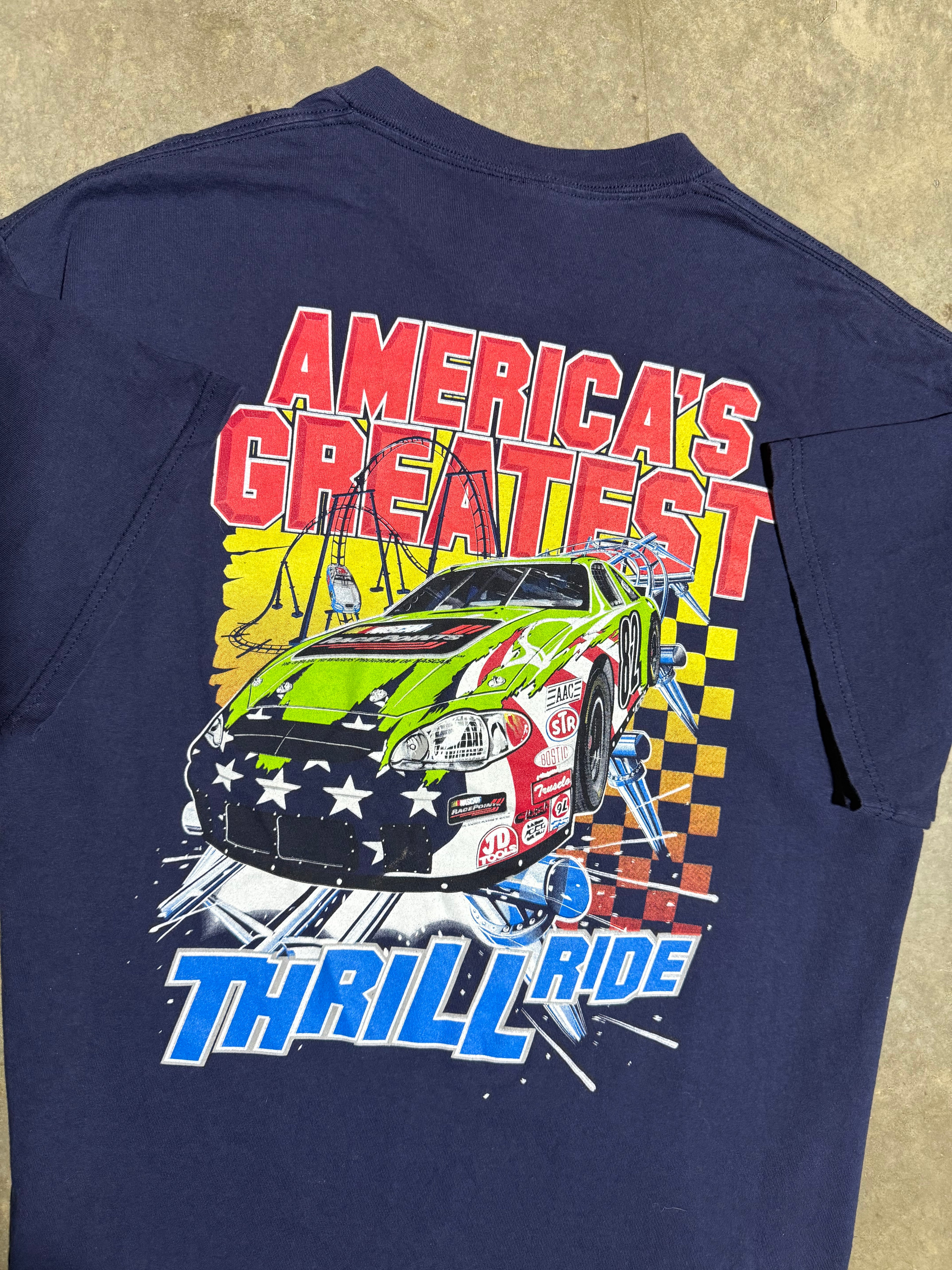 Y2K Nascar Americas Greatest Thrill Ride T-Shirt (XL)
