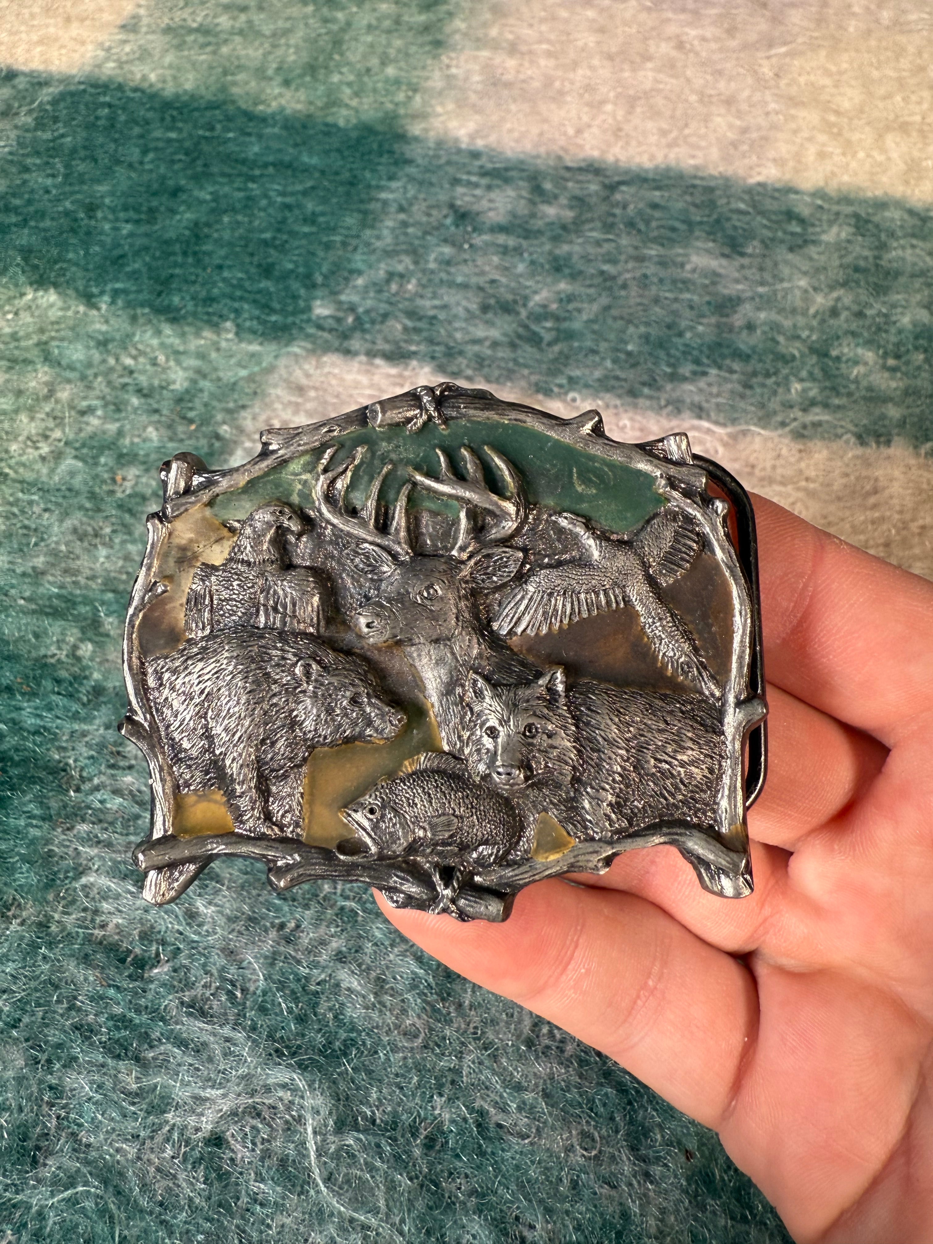 Vintage Wildlife Belt Buckle