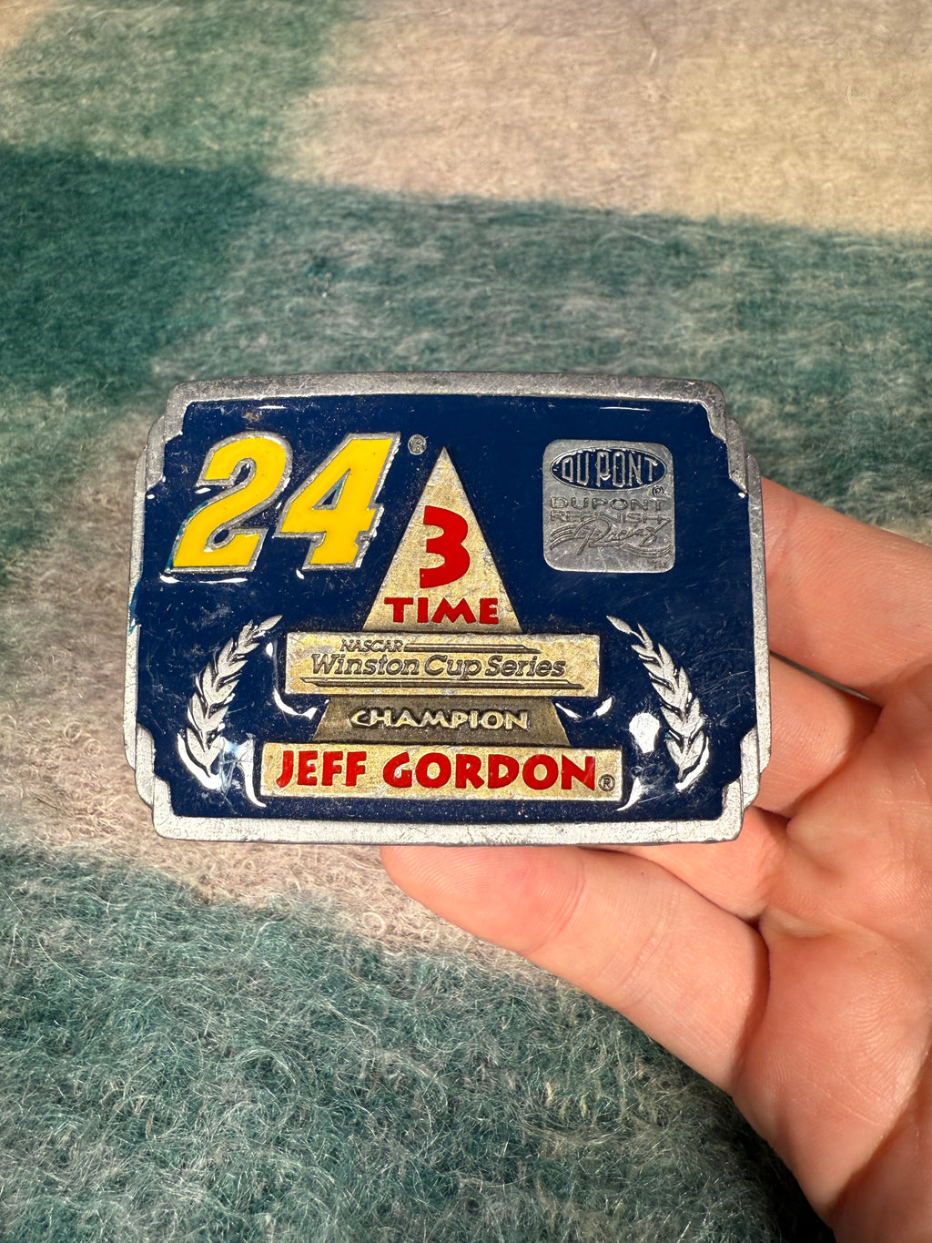 Vintage Jeff Gordon 3 Time Winston Cup Champion Belt Buckle