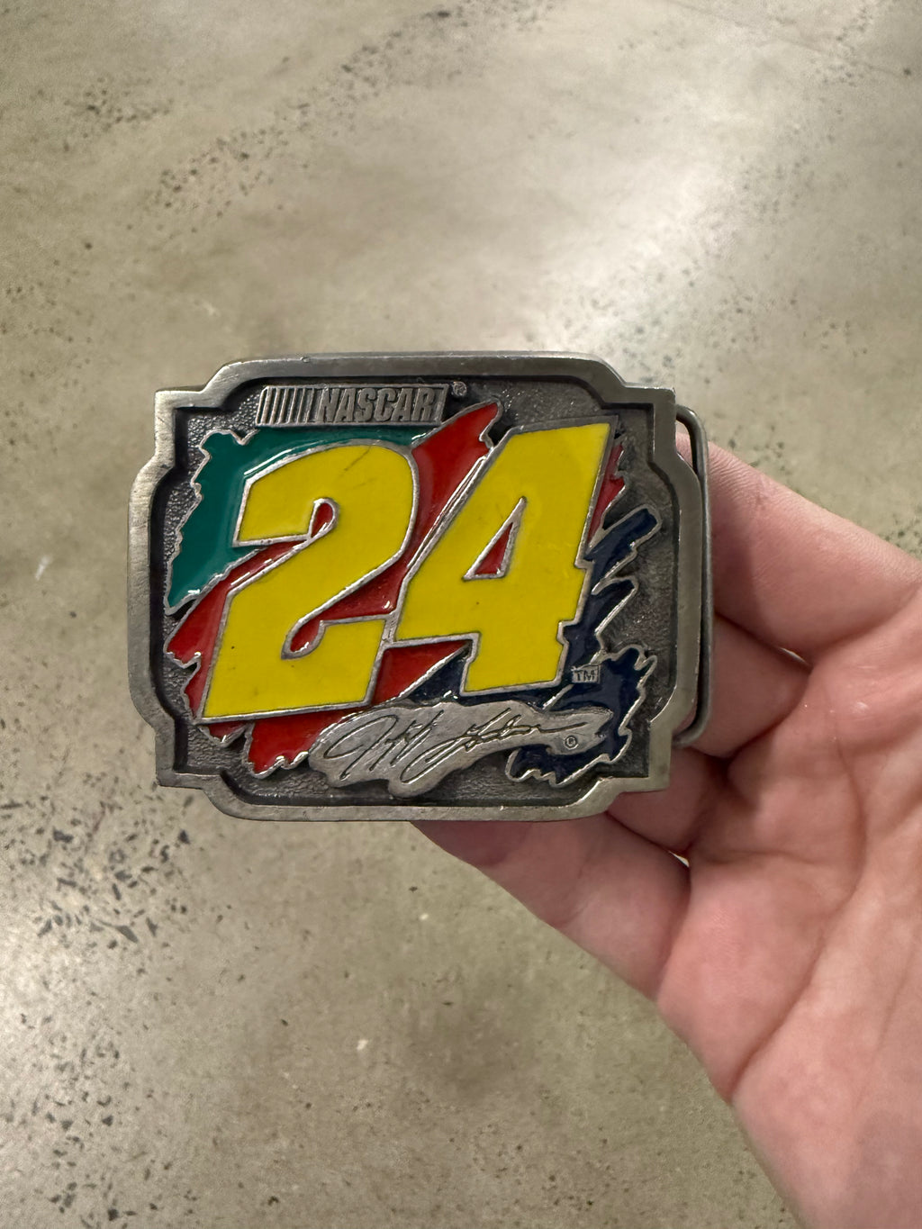 Vintage Jeff Gordon #24 Nascar Belt Buckle