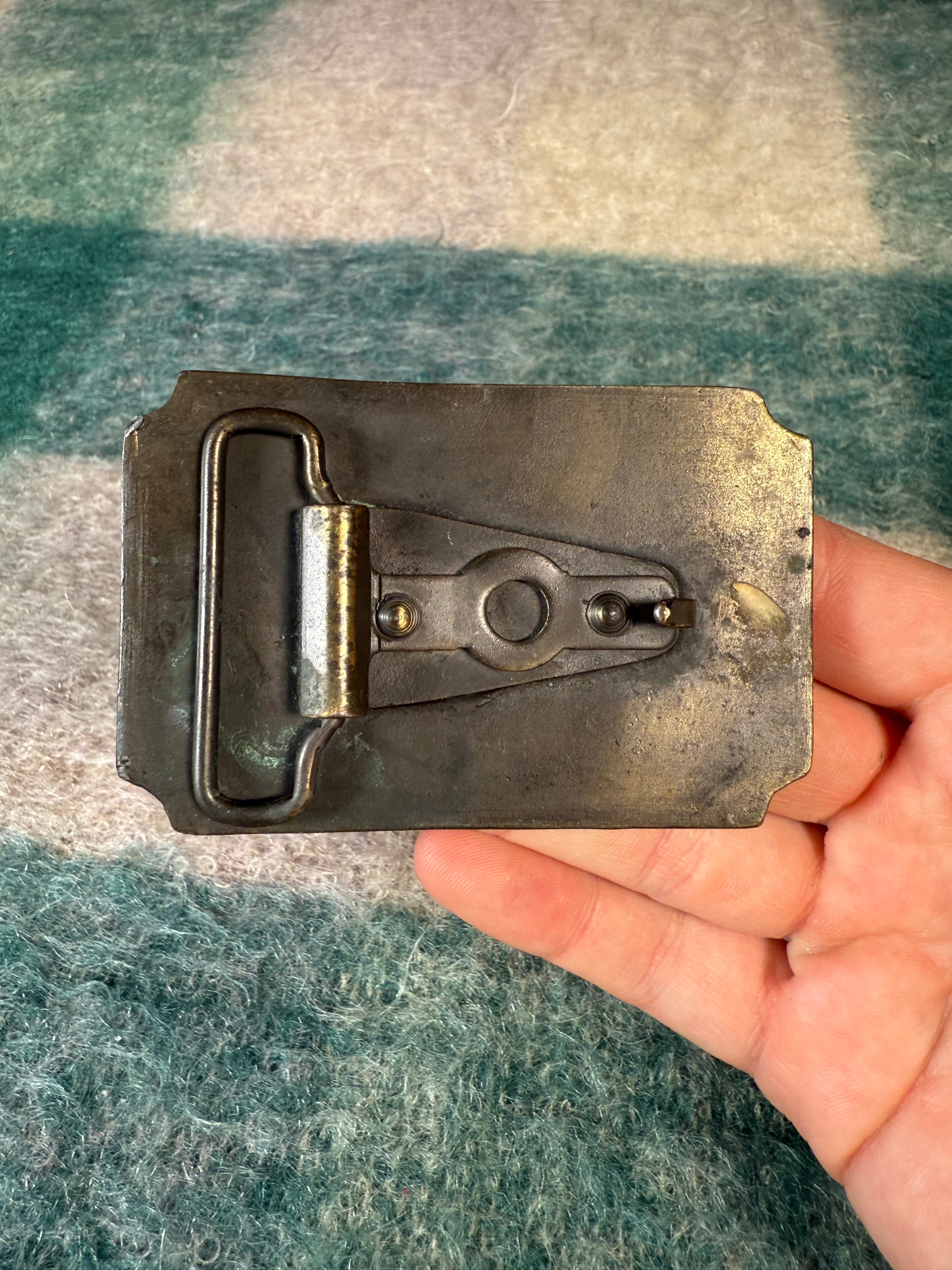 Vintage Queen of the West Mississippi Steamboat Belt Buckle