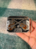 Vintage Guitar Player Belt Buckle