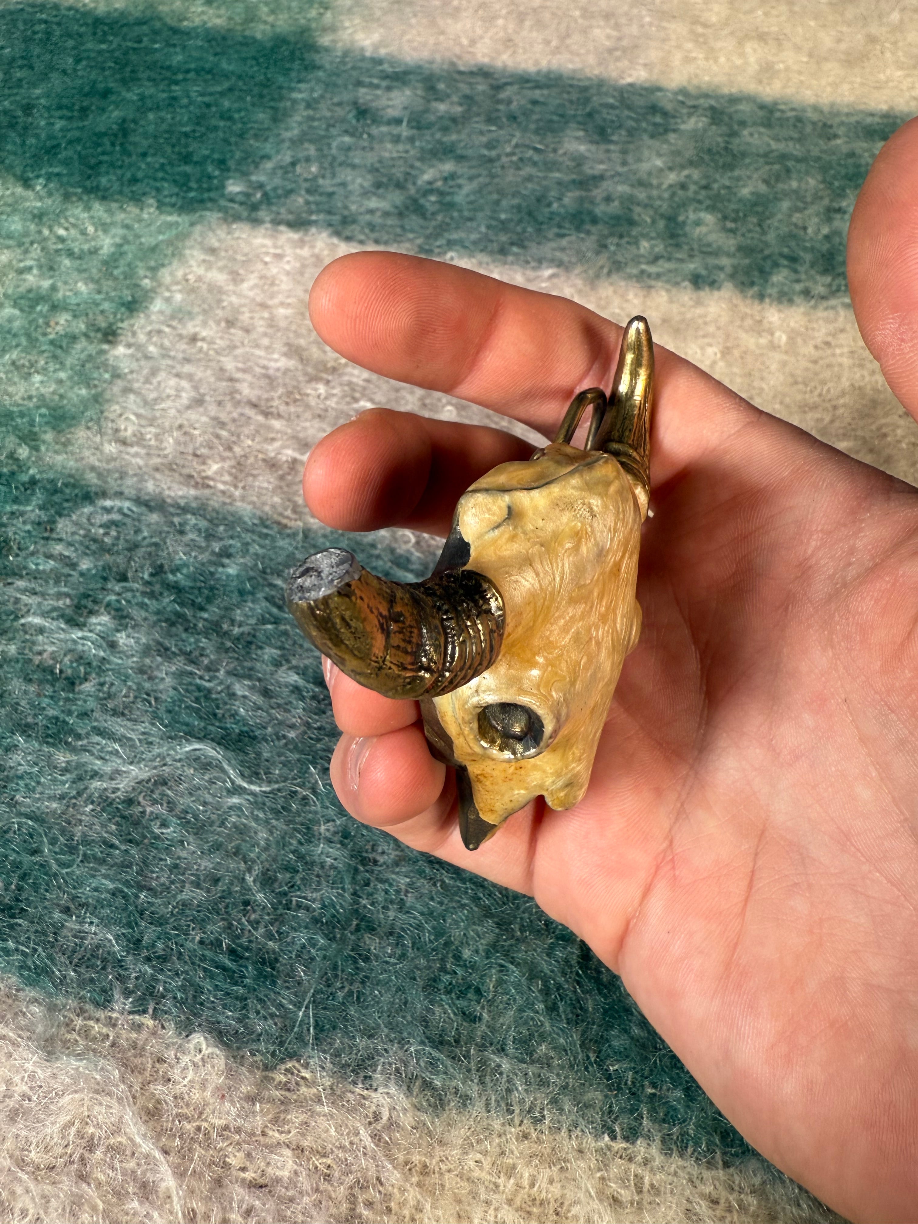 Vintage Cow Skull 3D Belt Buckle