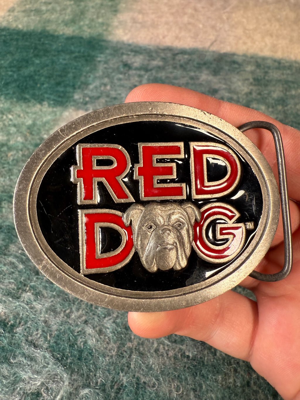 Vintage Red Dog Beer Belt Buckle