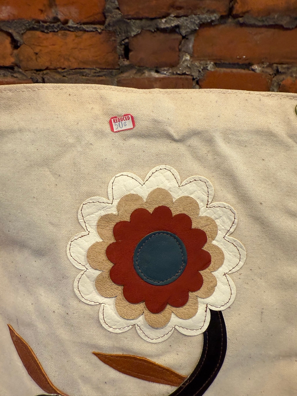 Vintage 70s Flower Bag (No Strap)