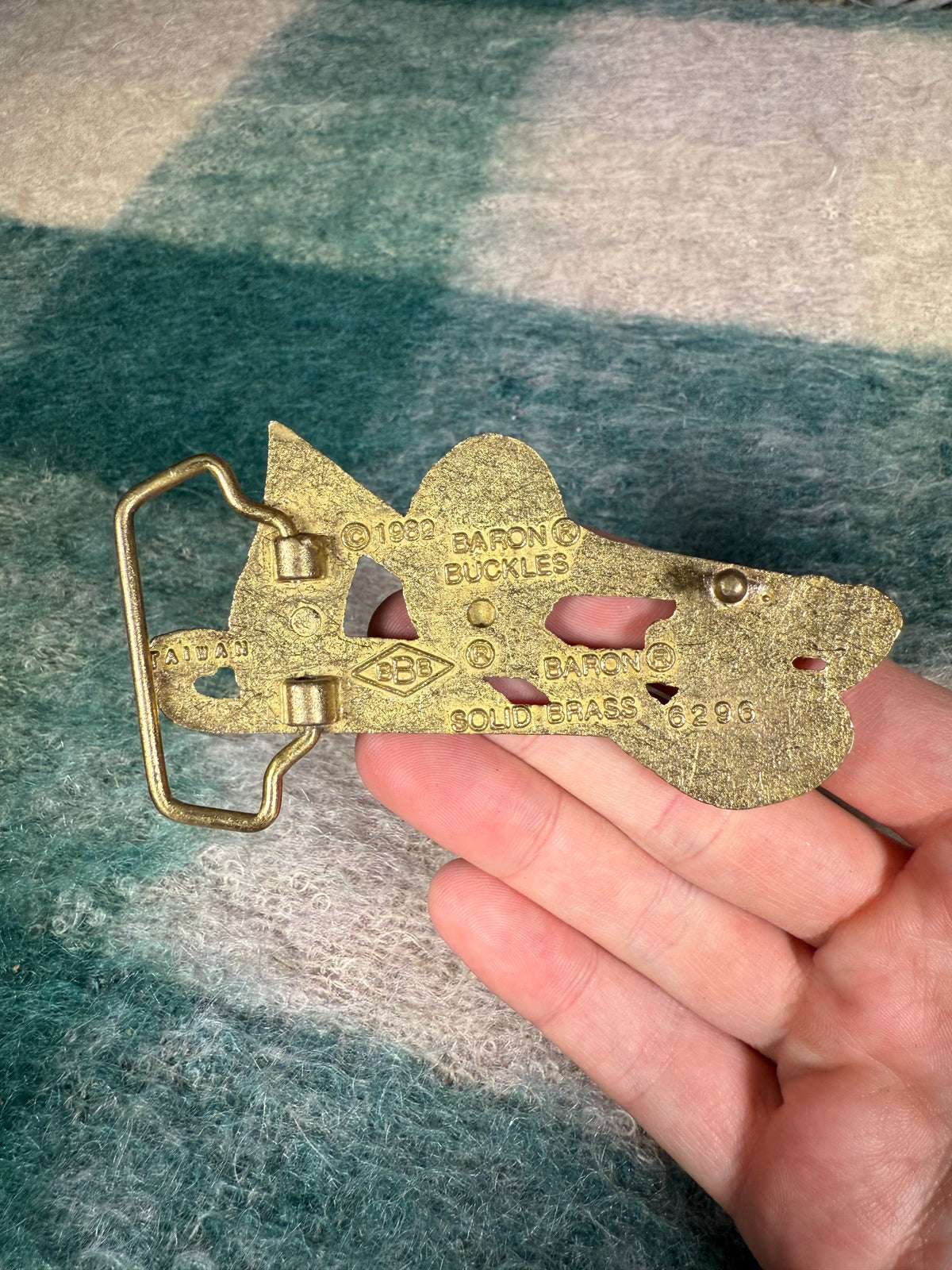 Vintage 80s Trombone Belt Buckle