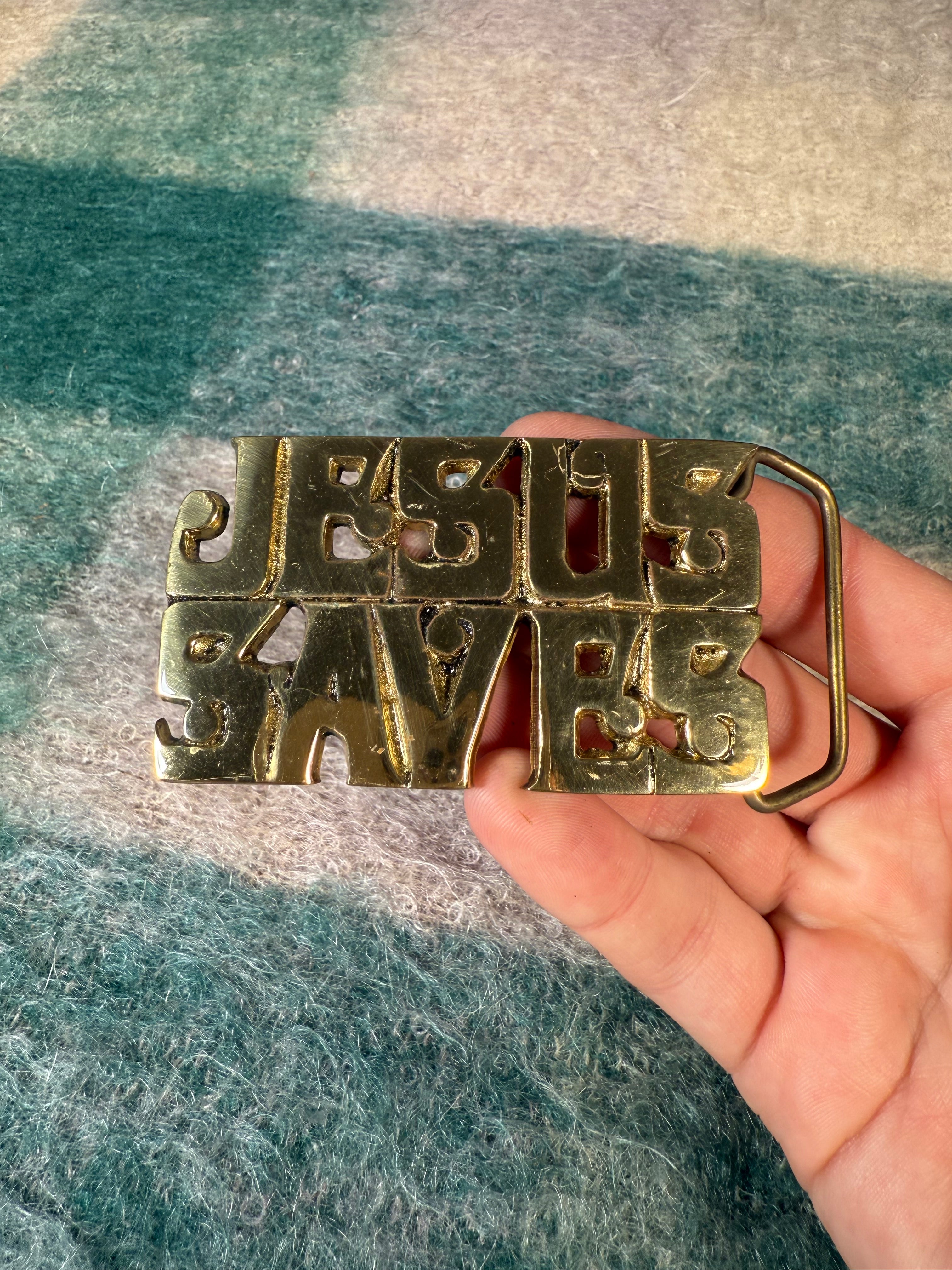 Vintage Jesus Saves Belt Buckle