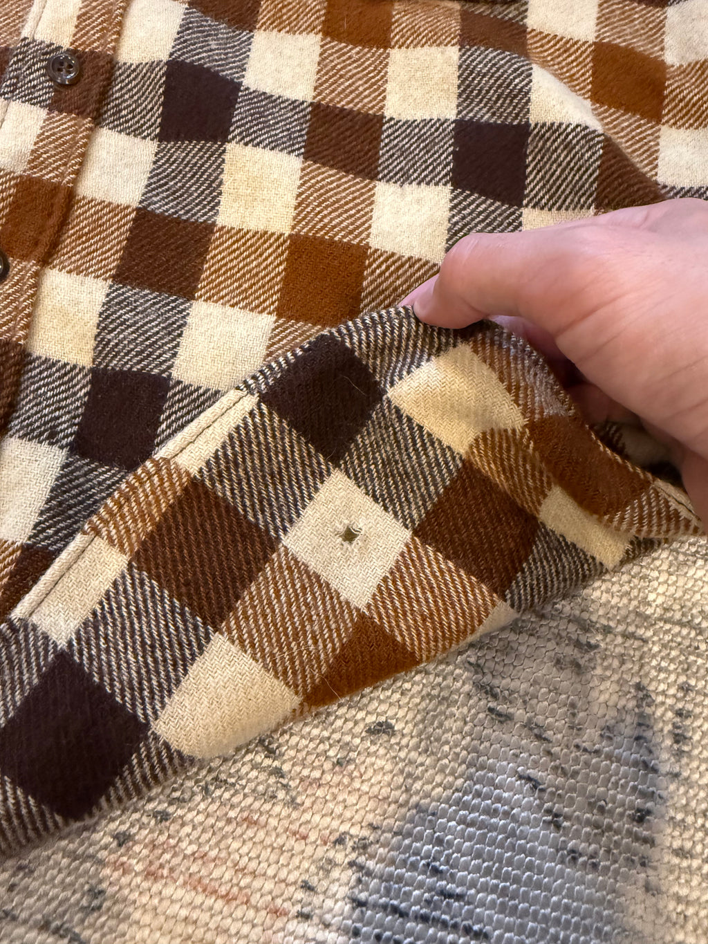 Vintage Woolrich Brown Flannel Shirt (L)