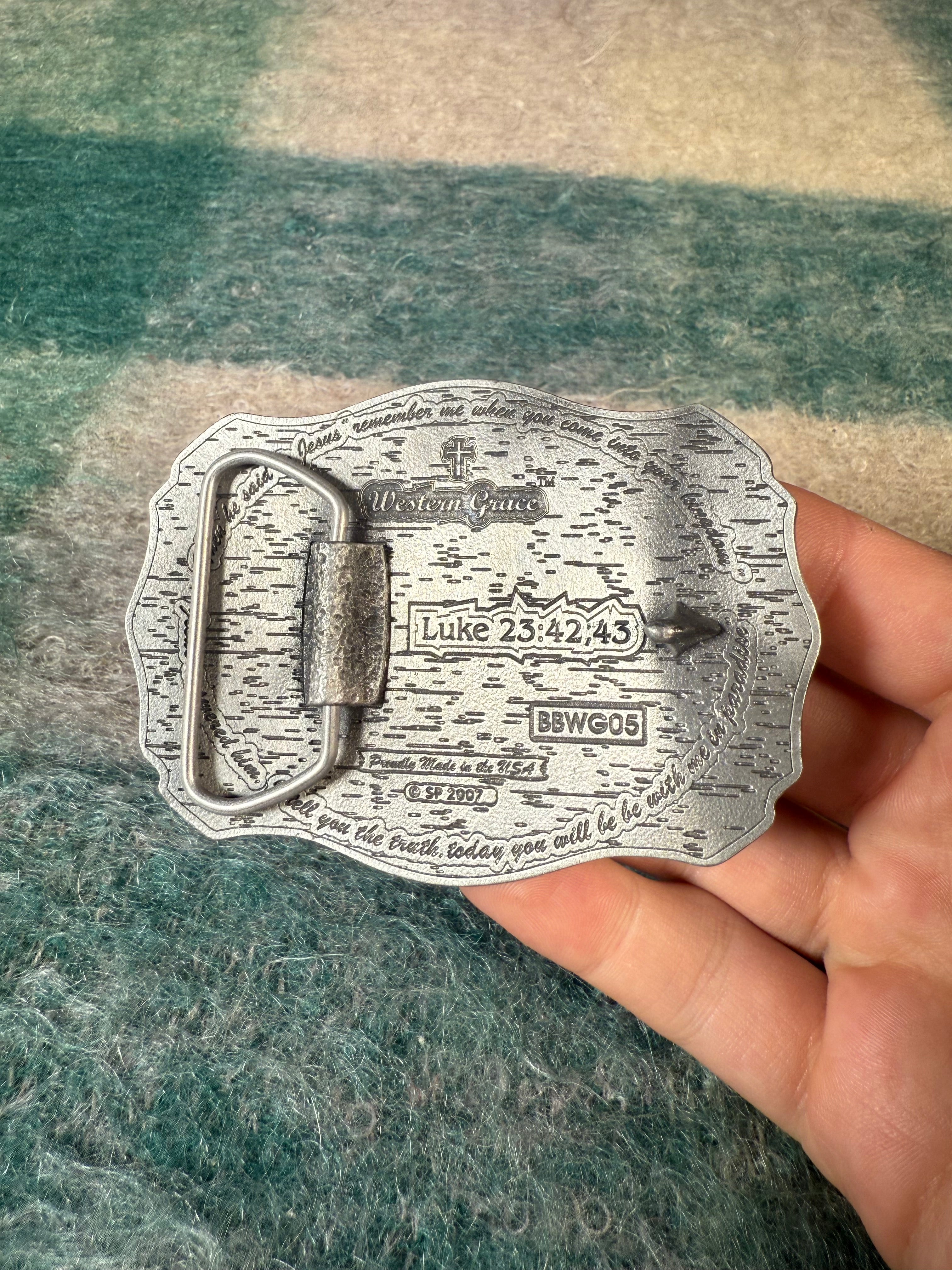 2000s Crosses Western Belt Buckle