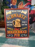 Vintage Budweiser Neighborhood Pub Bar Sign