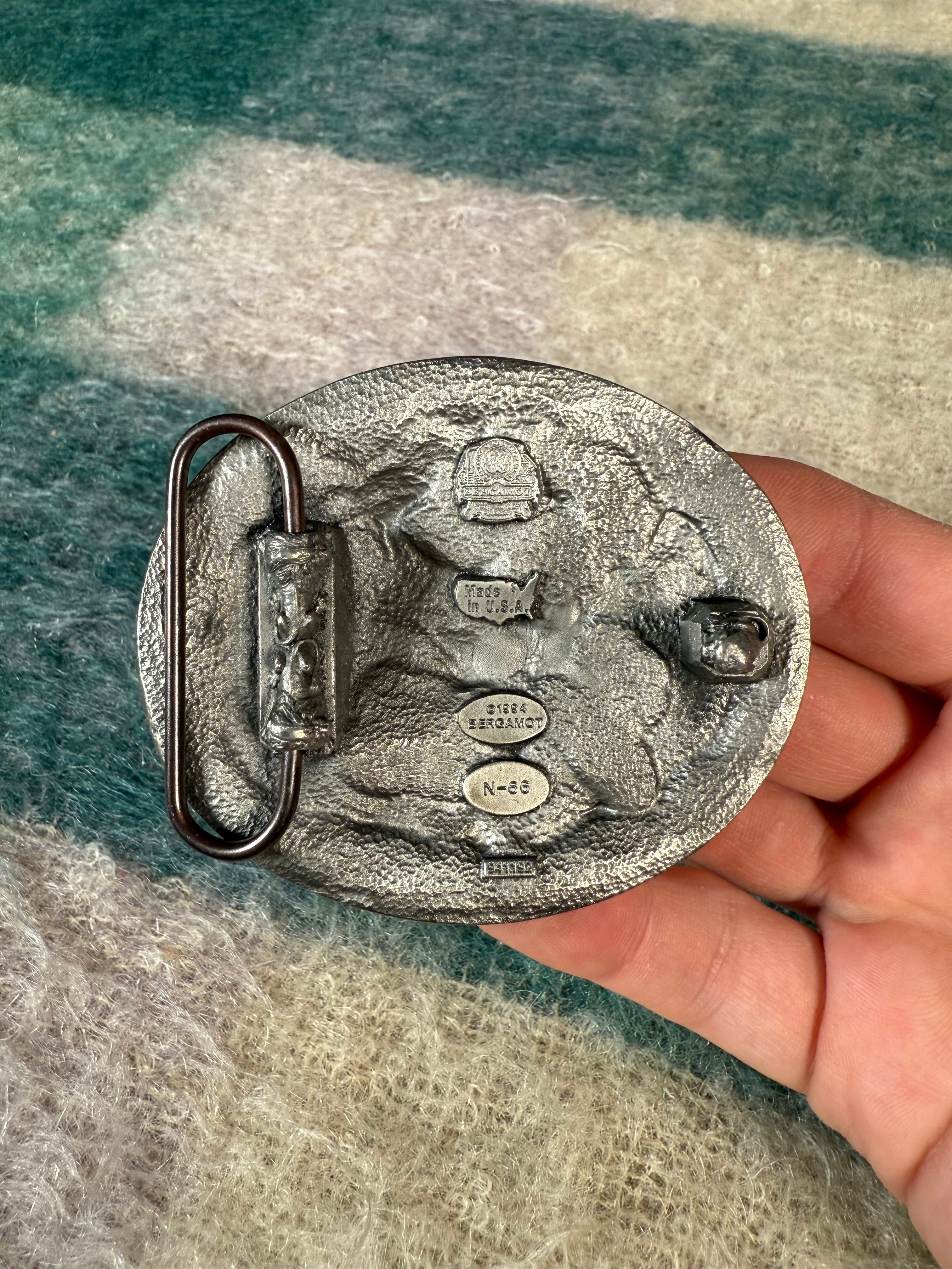 Vintage Greek God Belt Buckle
