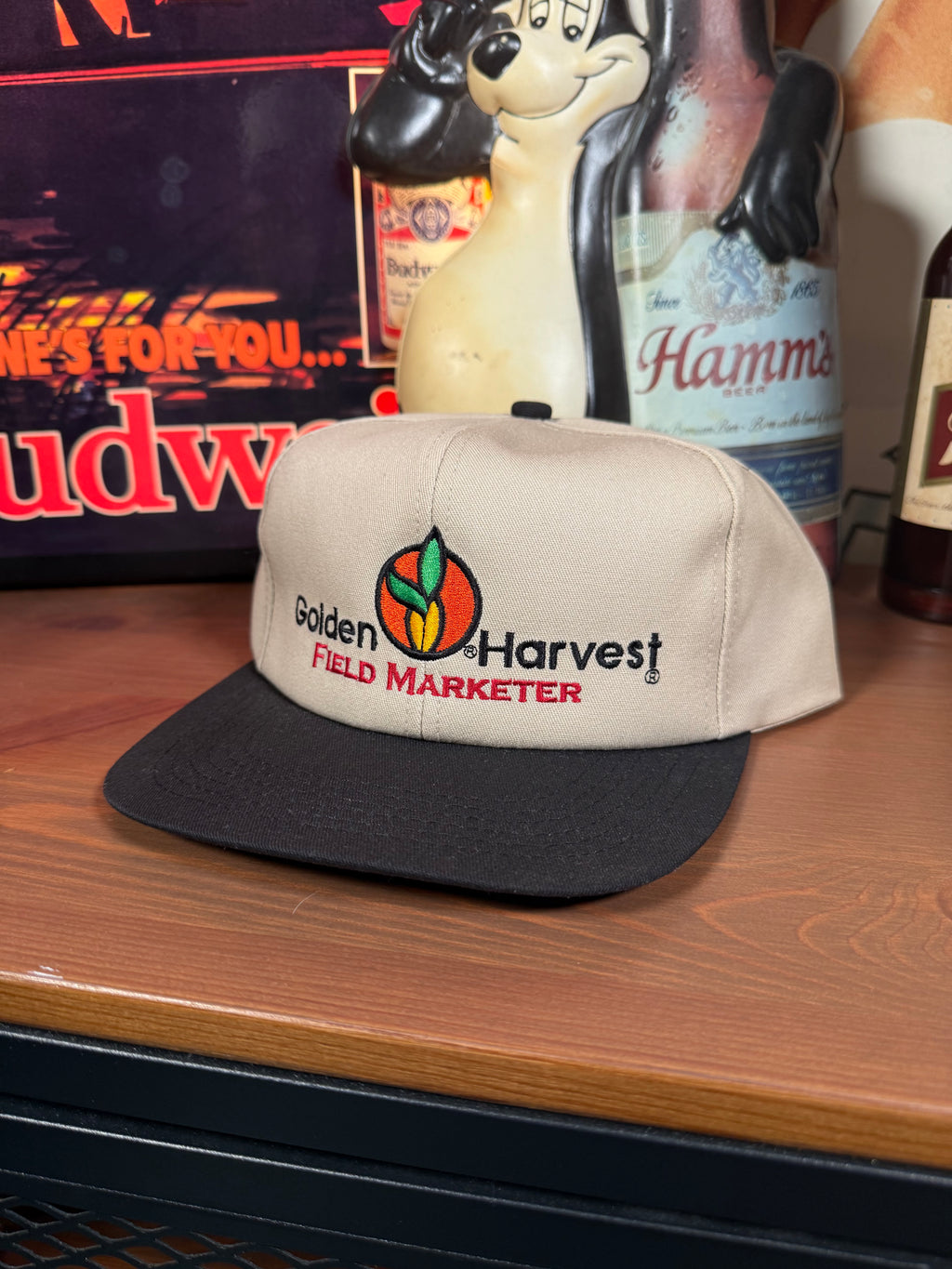 Vintage Golden Harvest Field Marketer K Products Snapback Hat