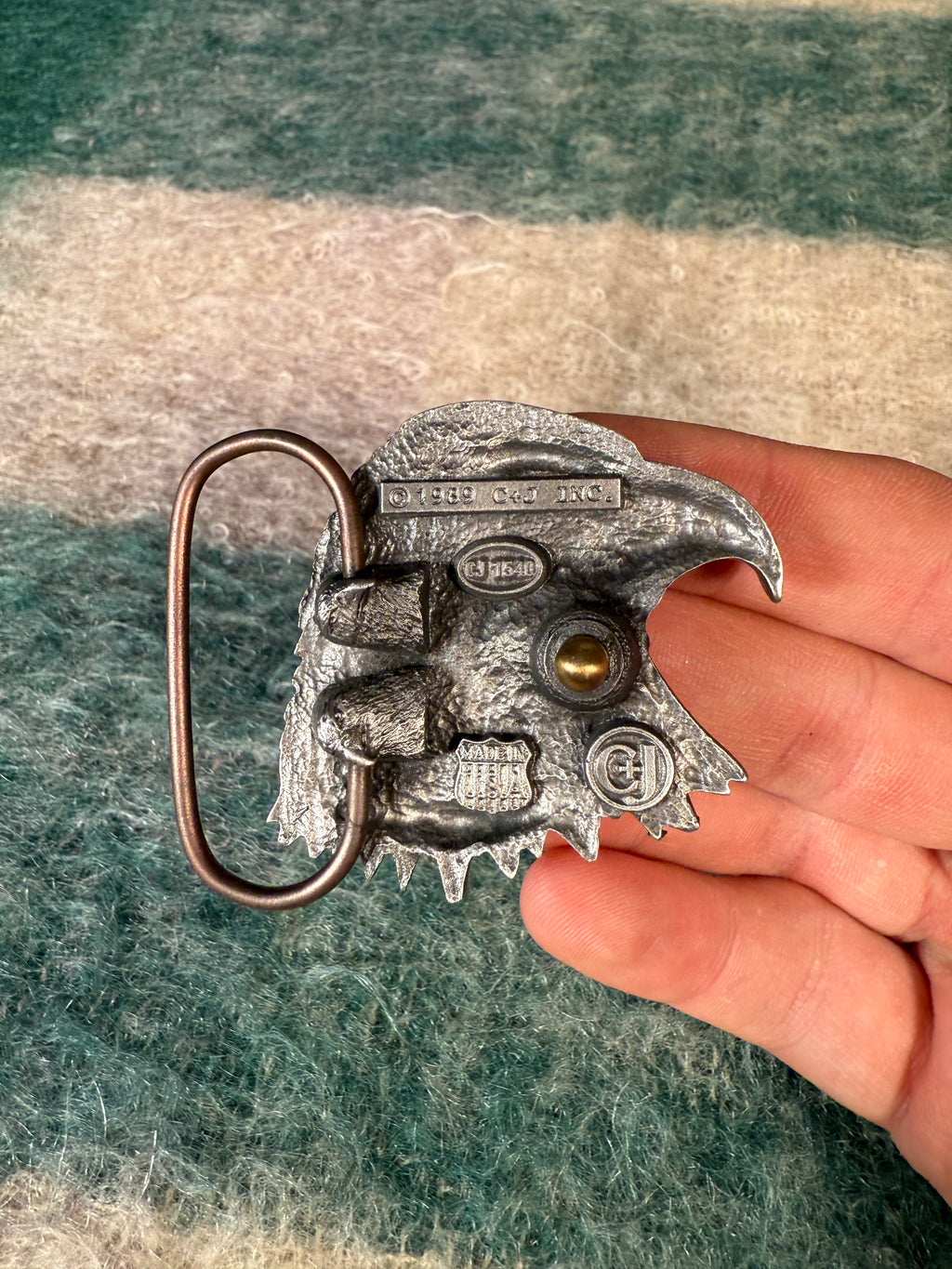 Vintage Eagle Head Belt Buckle