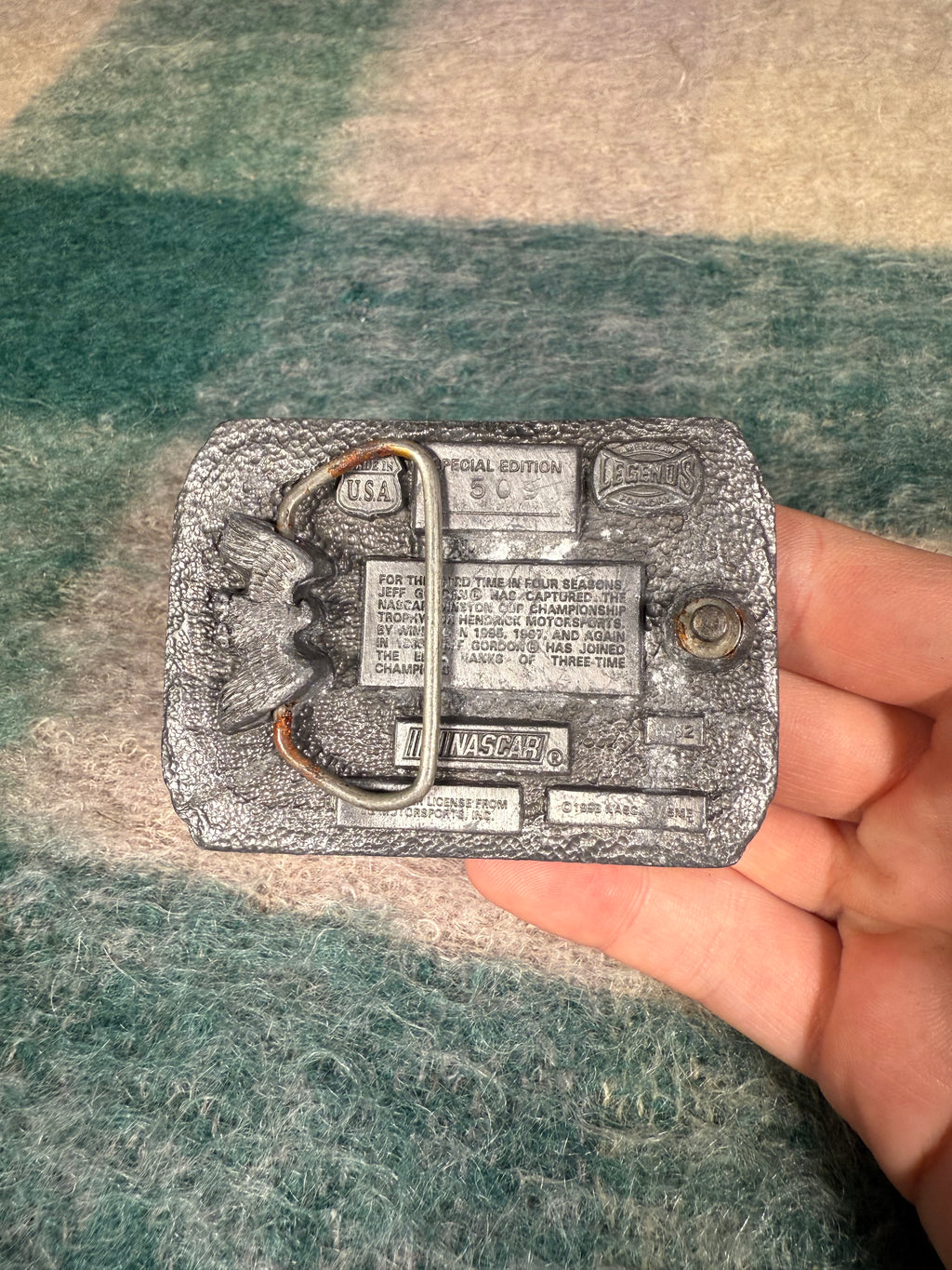 Vintage Jeff Gordon 3 Time Winston Cup Champion Belt Buckle