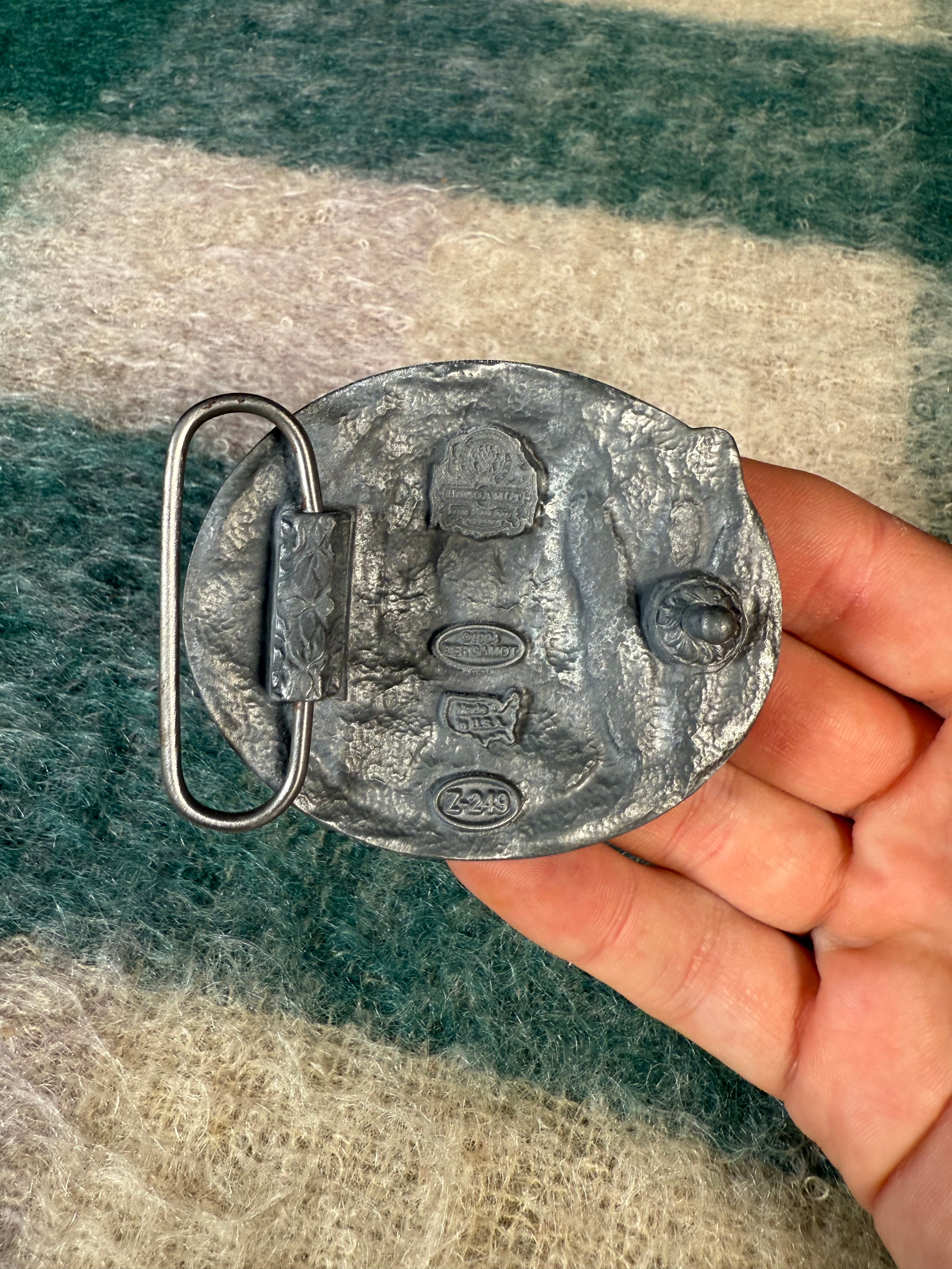 Vintage 90s Grim Reaper Belt Buckle