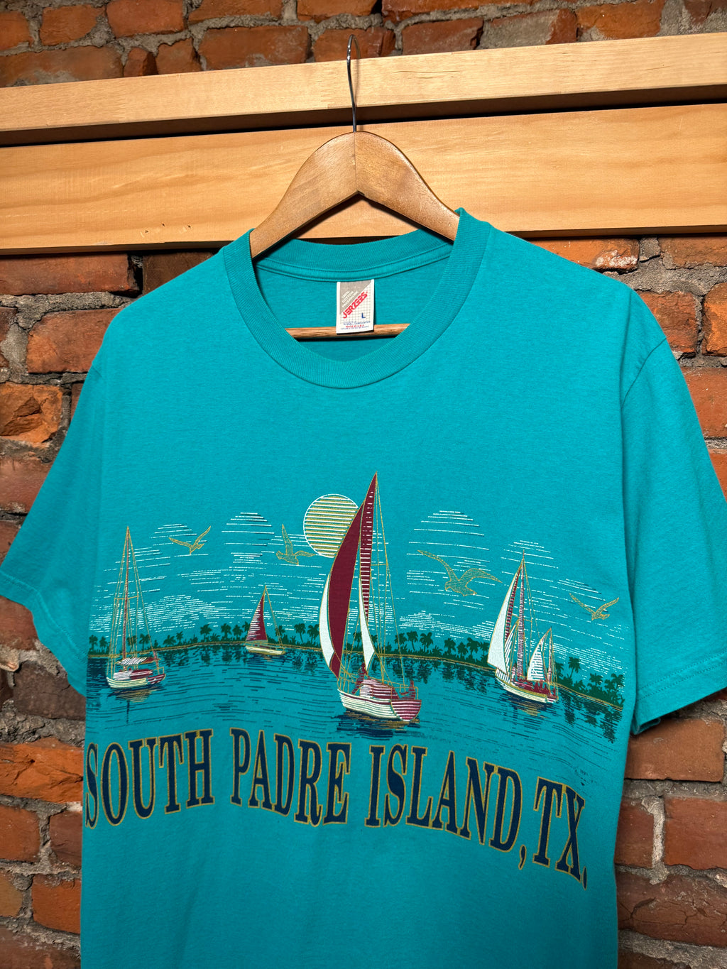 Vintage 90s South Padre Island Double Sided Tee (L)