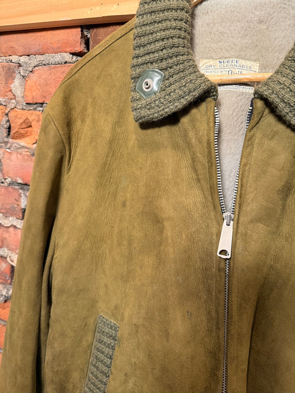 Vintage 1950s Suede DuPont Quilon Jacket (M)