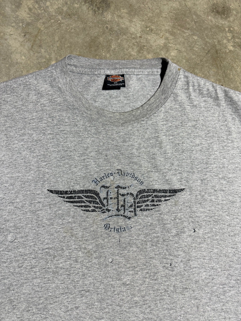 Lot of 2 Vintage Distressed Harley/Biker Shirts (3XL)