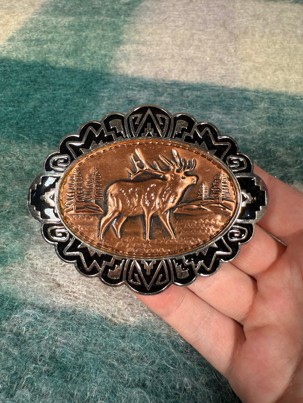 Vintage 2000s Elk Belt Buckle