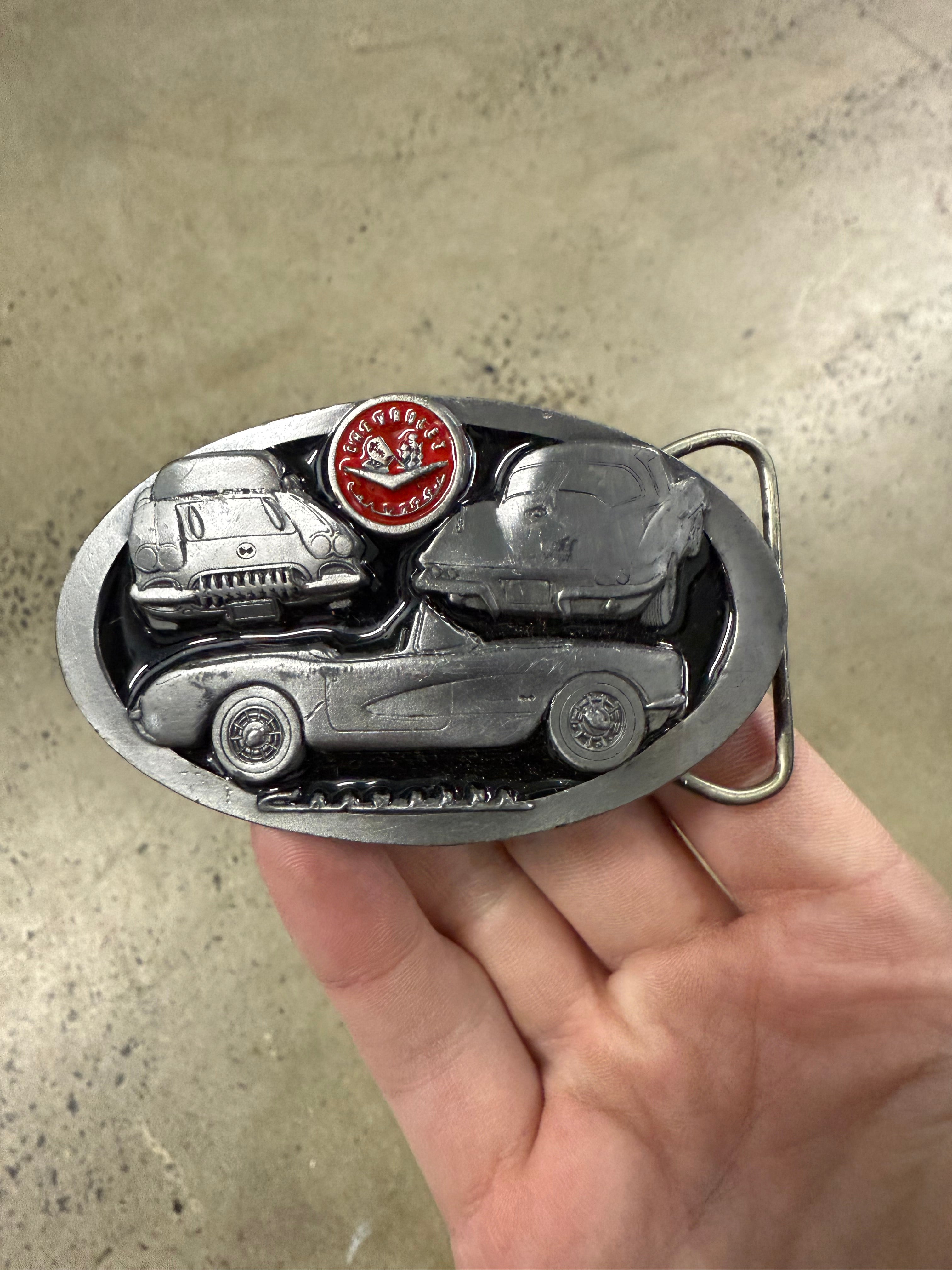 Vintage 1990 Corvette Belt Buckle