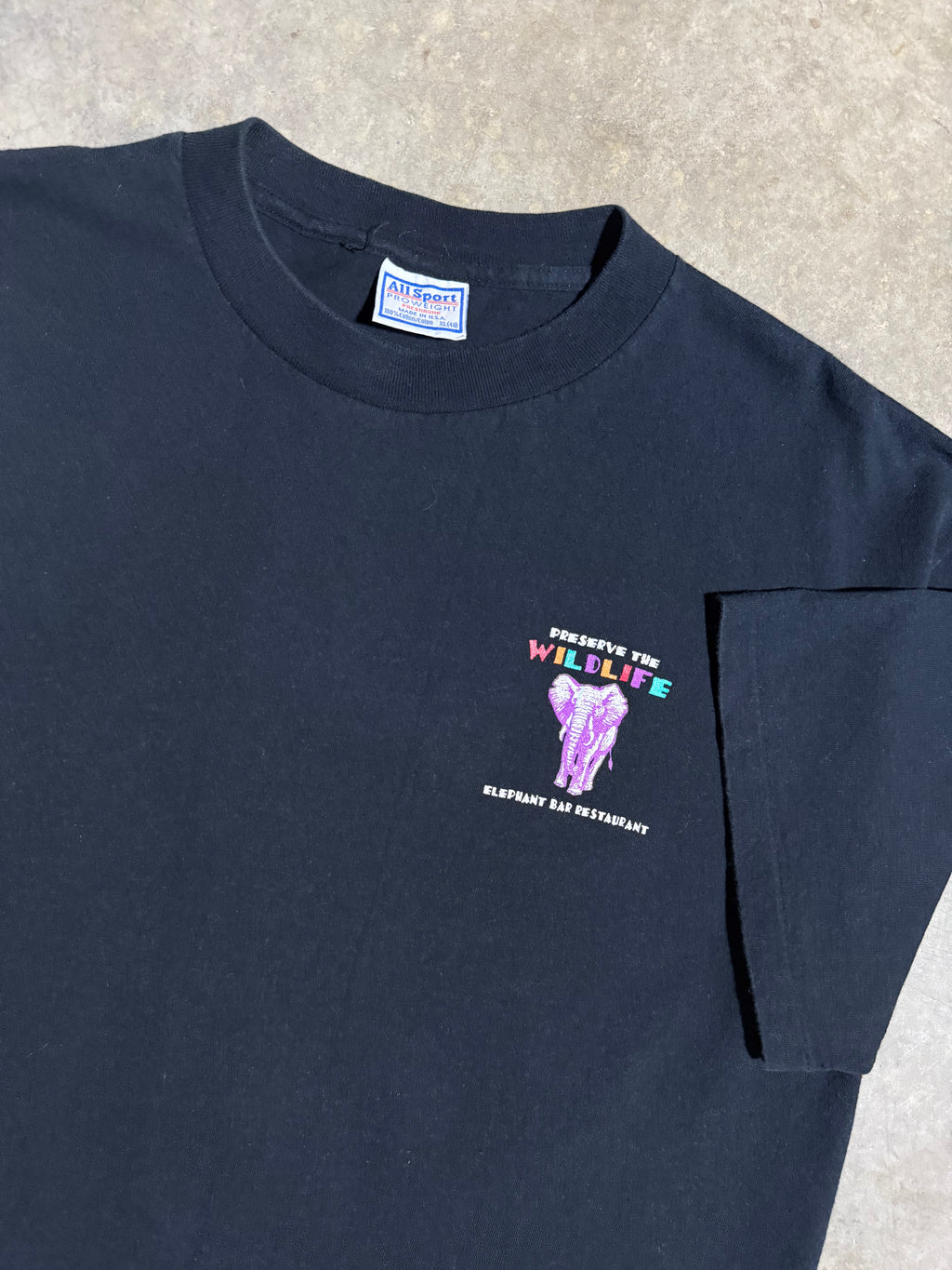 Vintage Preserve Wildlife Elephant Bar T-Shirt (XL)
