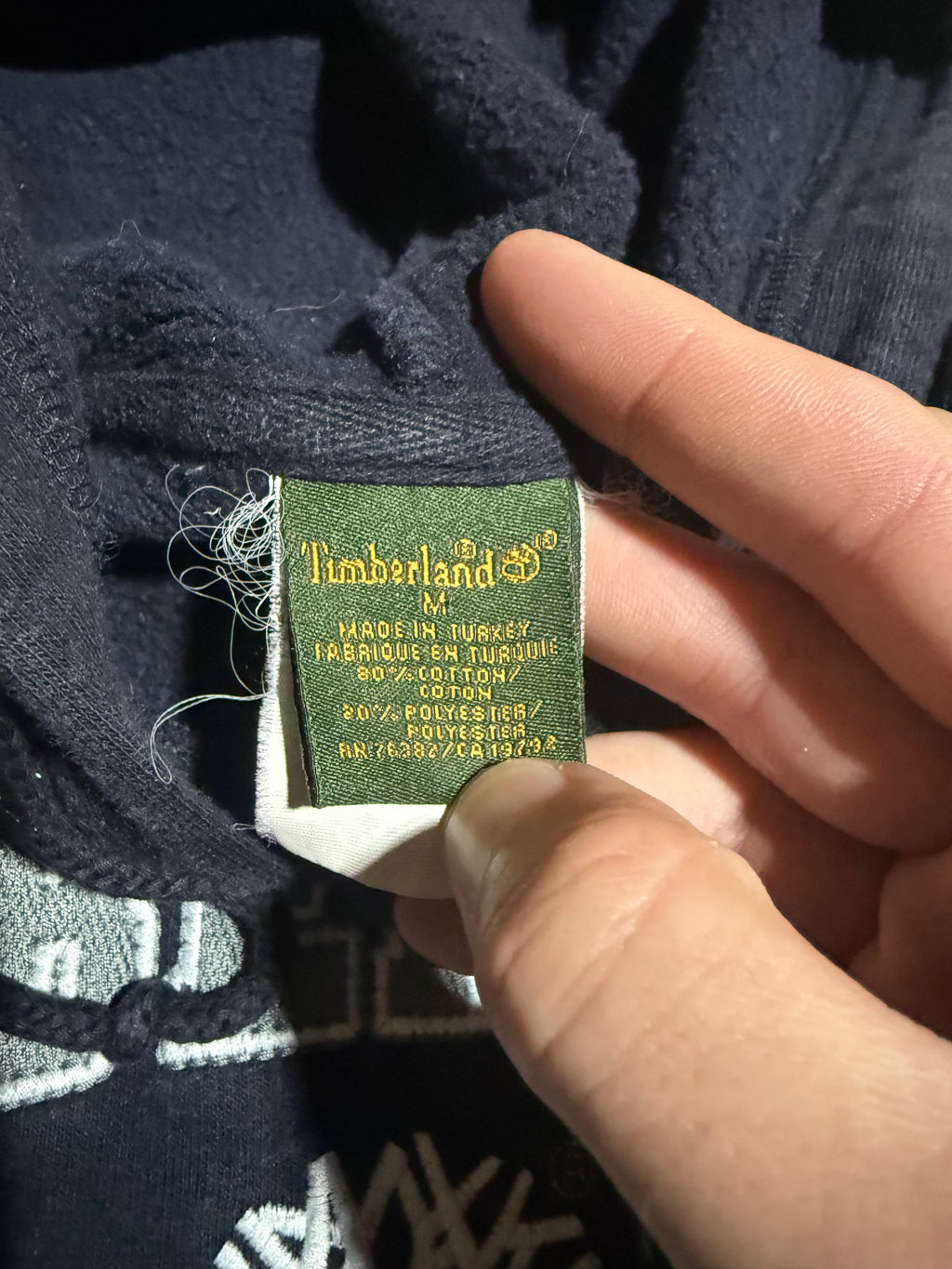 Vintage Timberland Embroidered Hoodie(M)