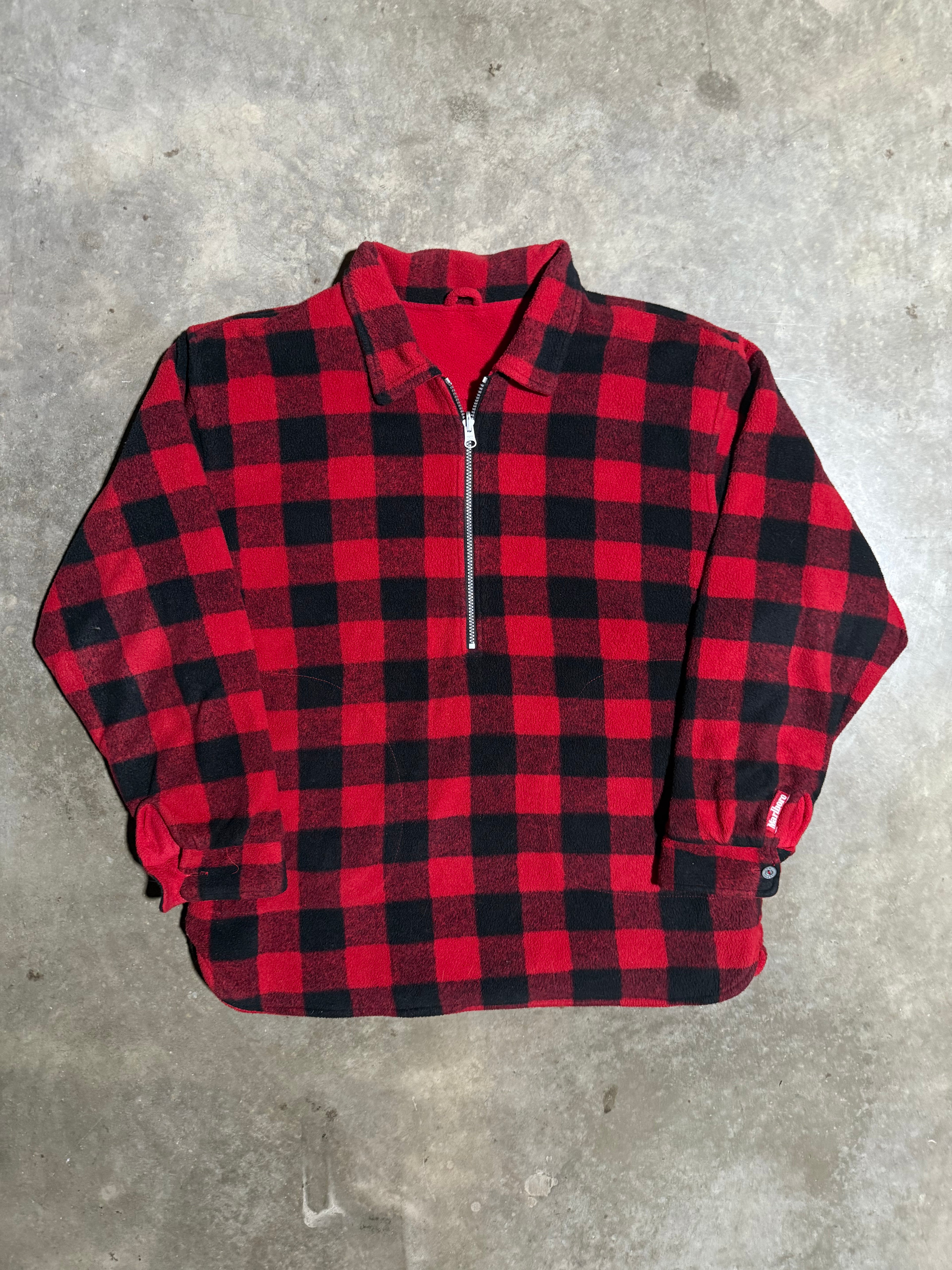 Vintage Reversible Marlboro Fleece Pullover (L)