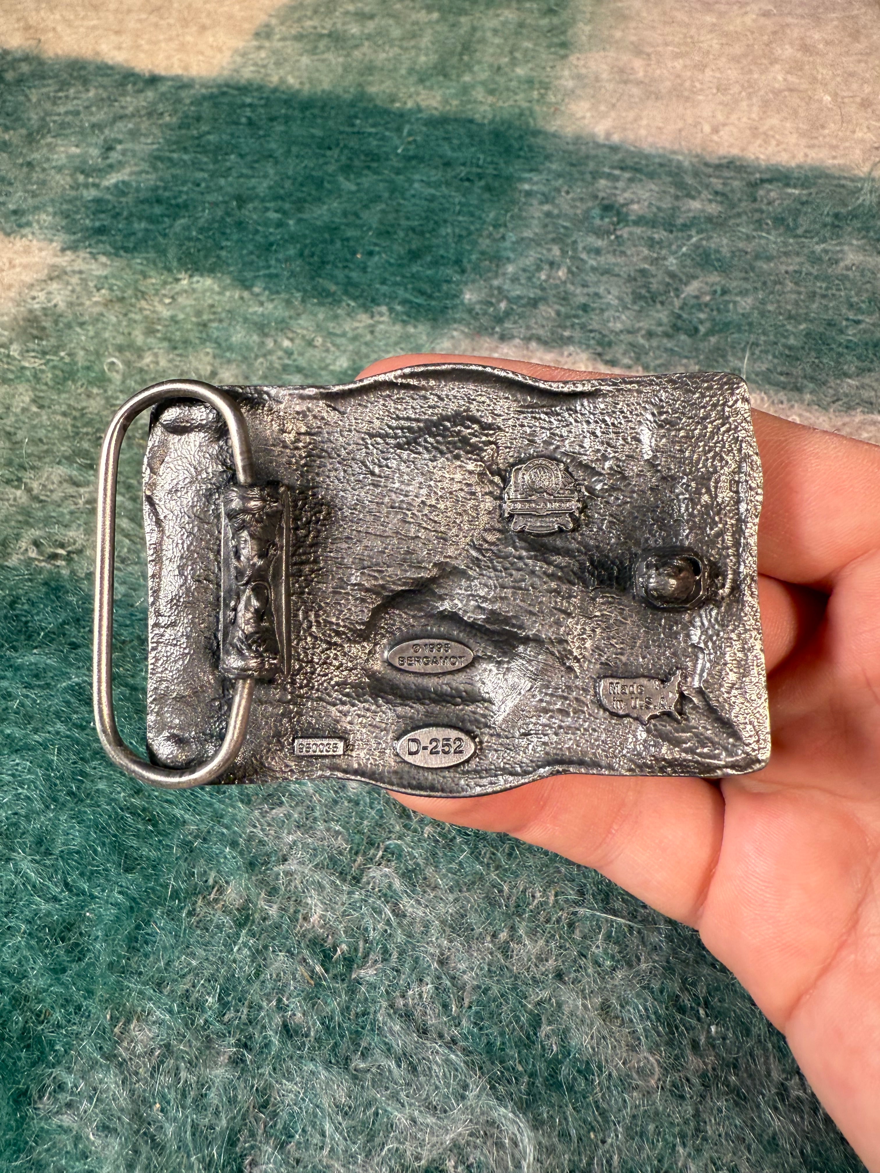Vintage Tiger Tail Lager Beer Belt Buckle