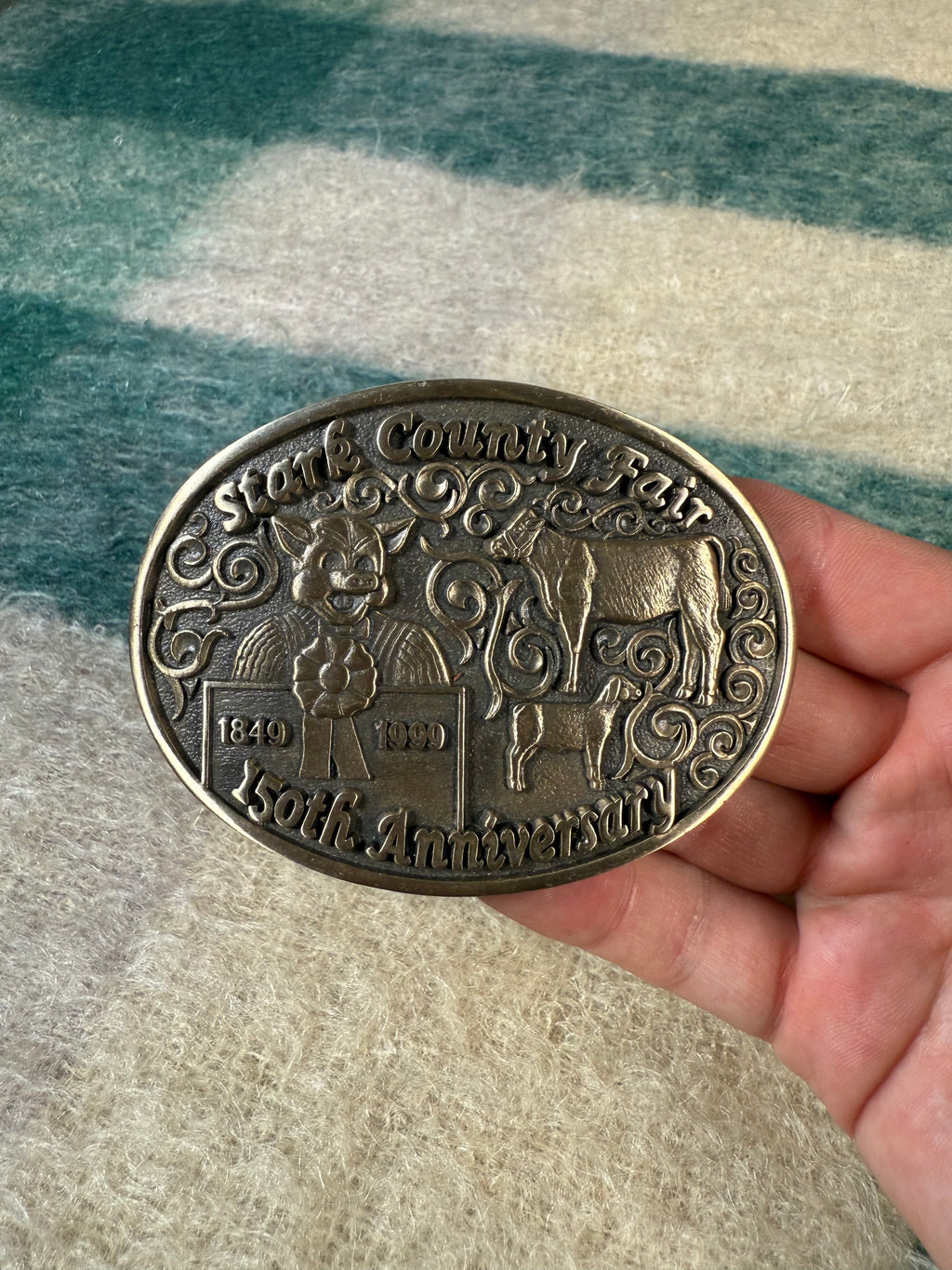 Vintage 1999 Stark County Fair Belt Buckle
