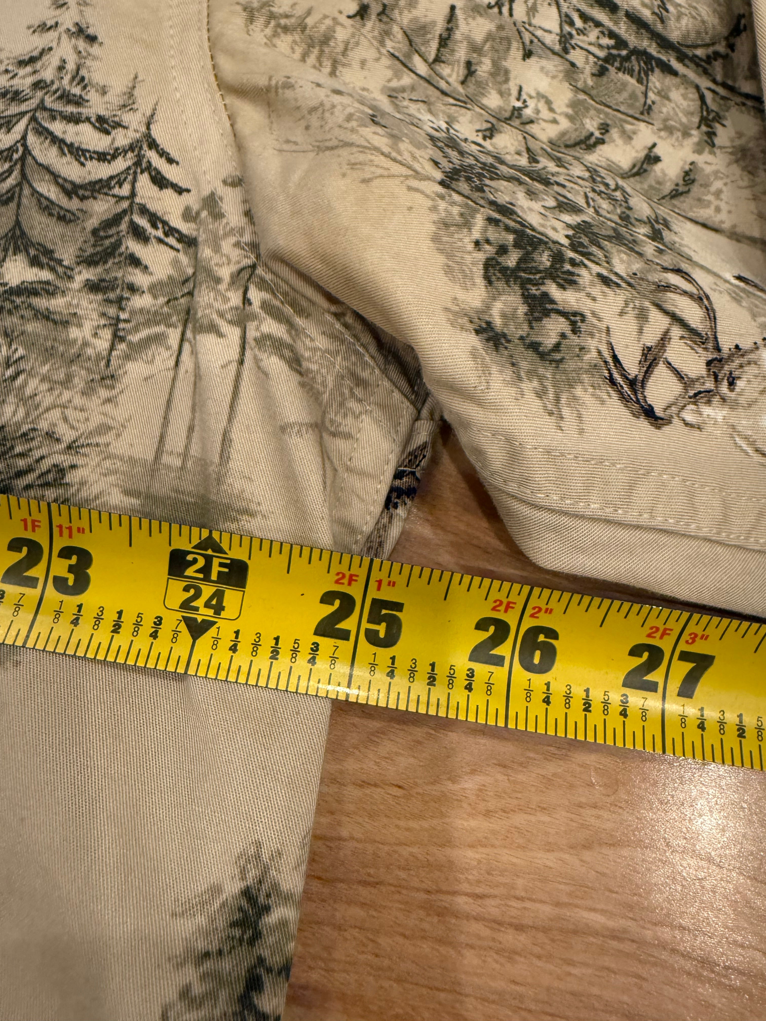 Vintage Woods and Water Deer Button Shirt (XL)