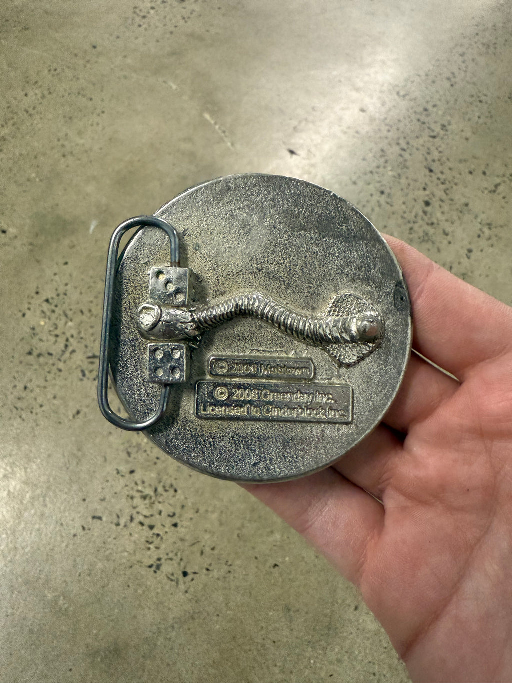 2000s Green Day Kiss Me I’m Punk Belt Buckle