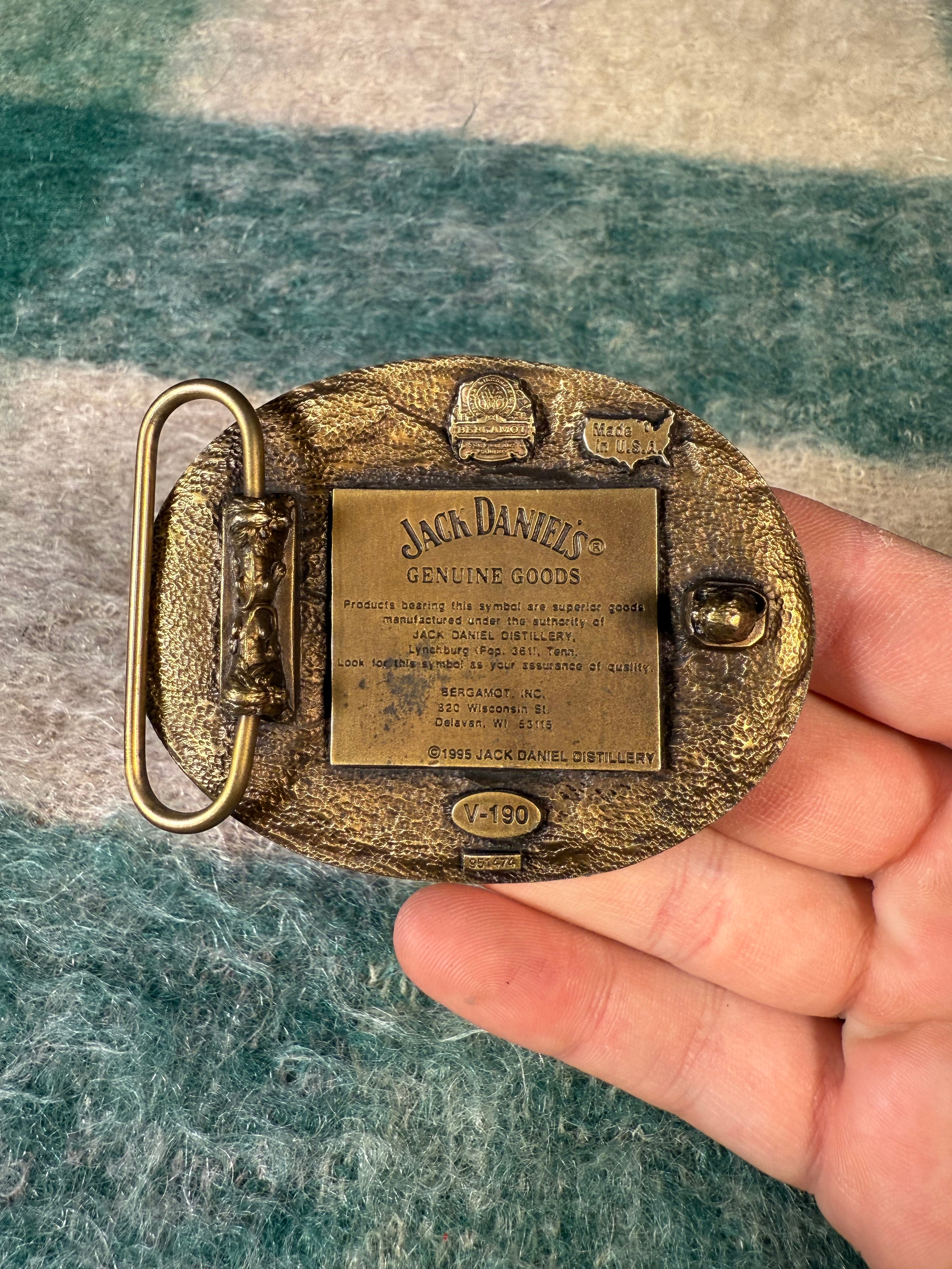 Vintage Jack Daniels Whiskey Ducks Belt Buckle