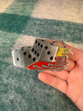 Vintage 2000 Flaming Dice Belt Buckle