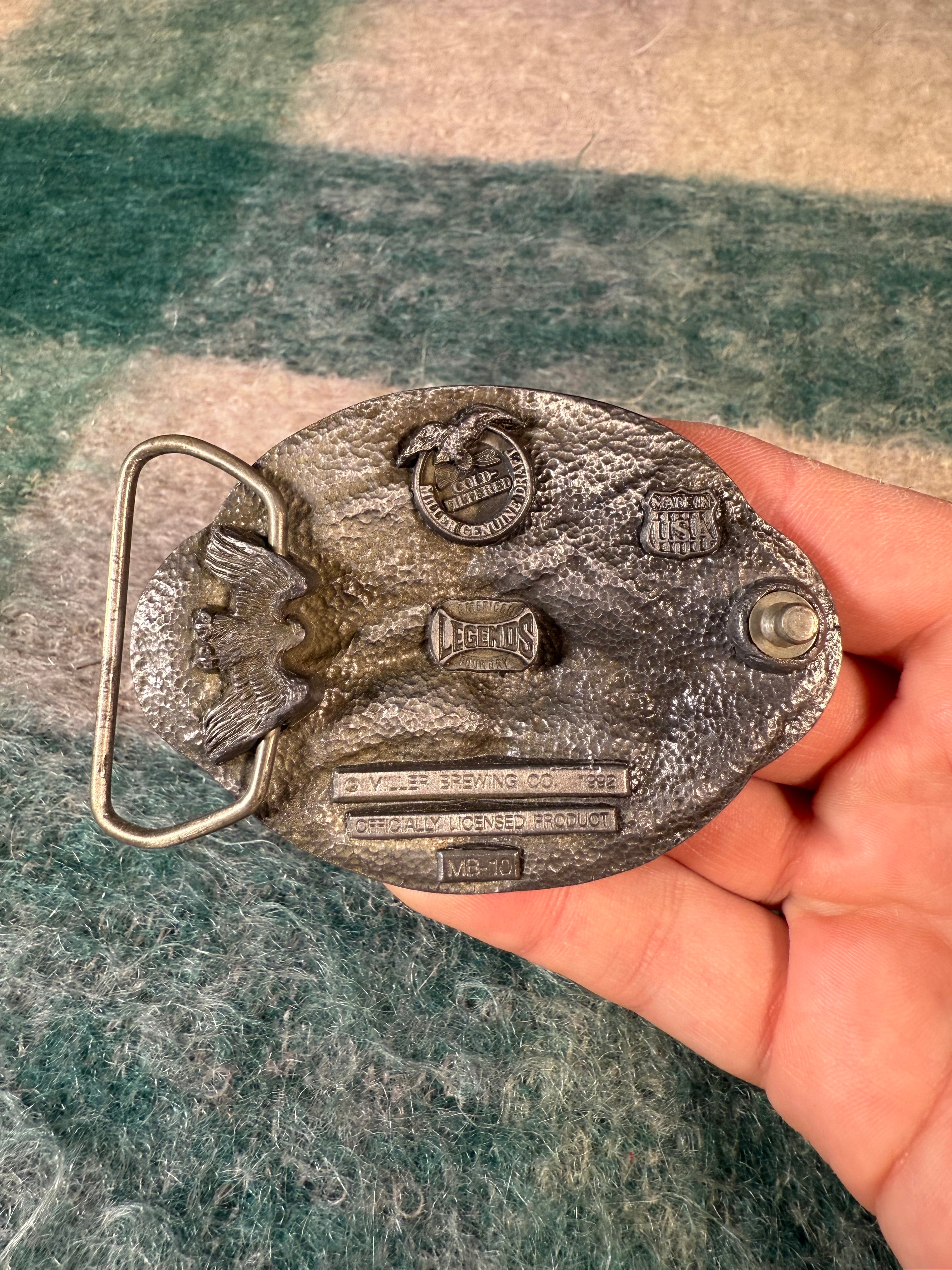 Vintage Miller Racing Team Belt Buckle