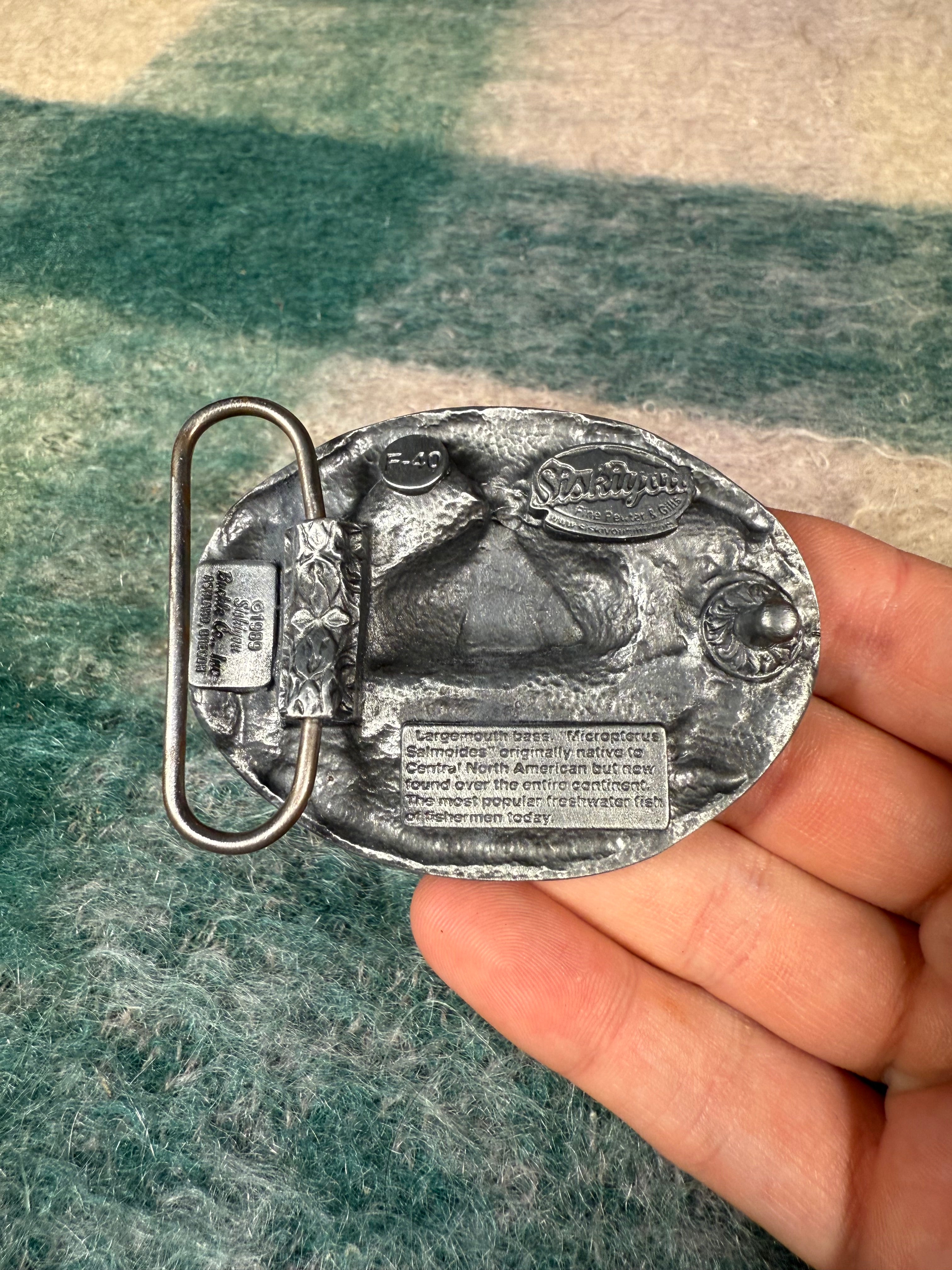 Vintage Bass Fishing Belt Buckle