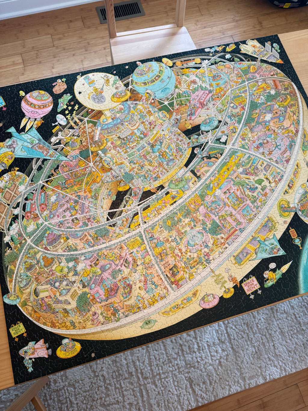 Vintage Space Station 1500 Piece Puzzle (All Pieces)