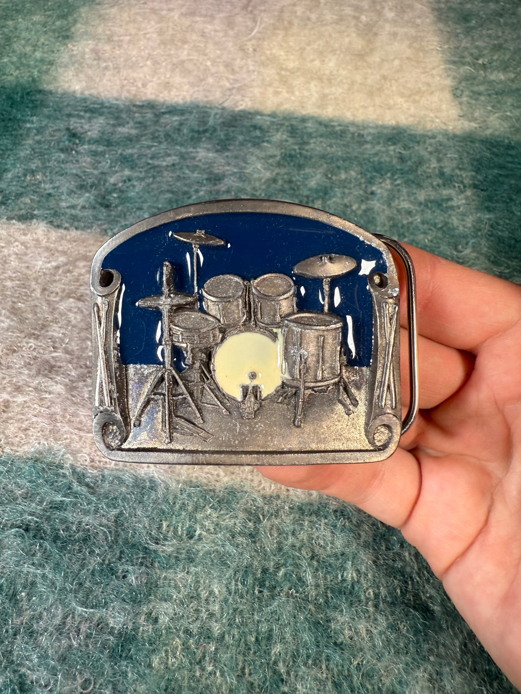 Vintage Drum Set Belt Buckle