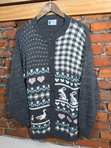 Vintage Spring Bunny and Duck Sweater (WL)